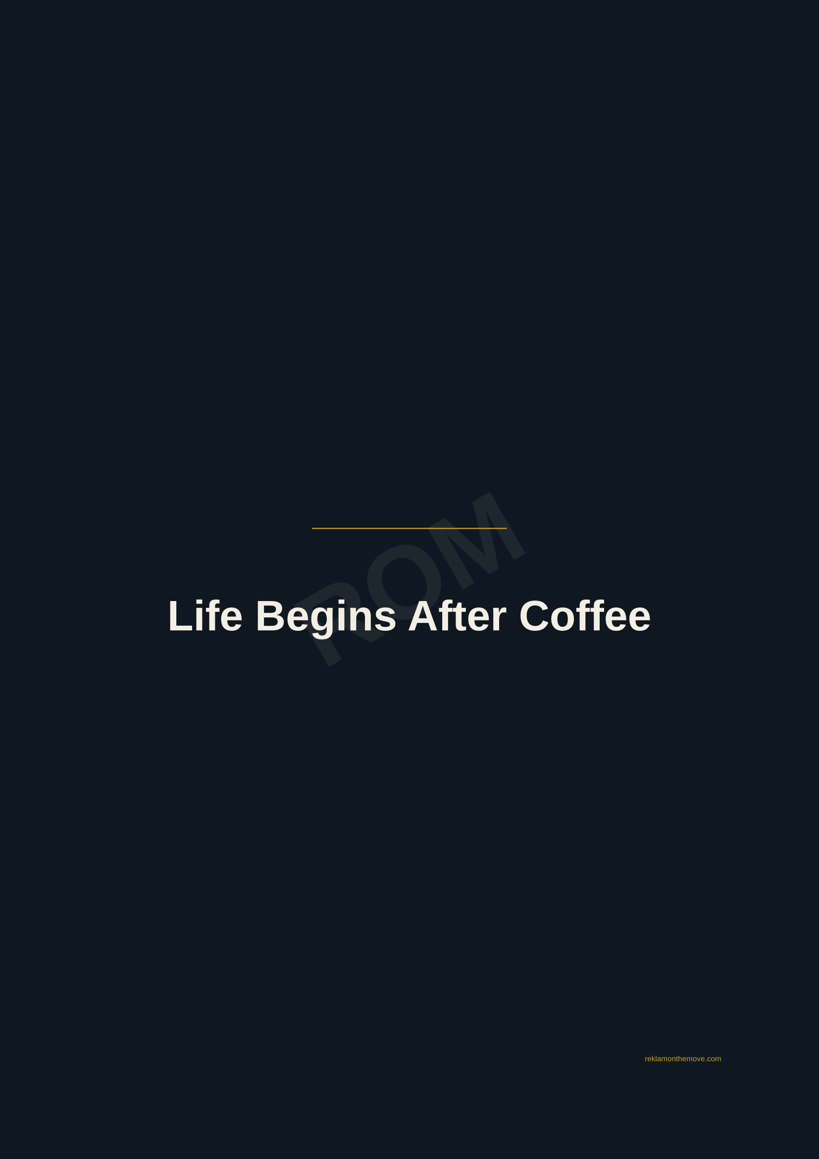 Life Begins After Coffee · Gece — ROM dijital ürün önizlemesi (filigranlı)