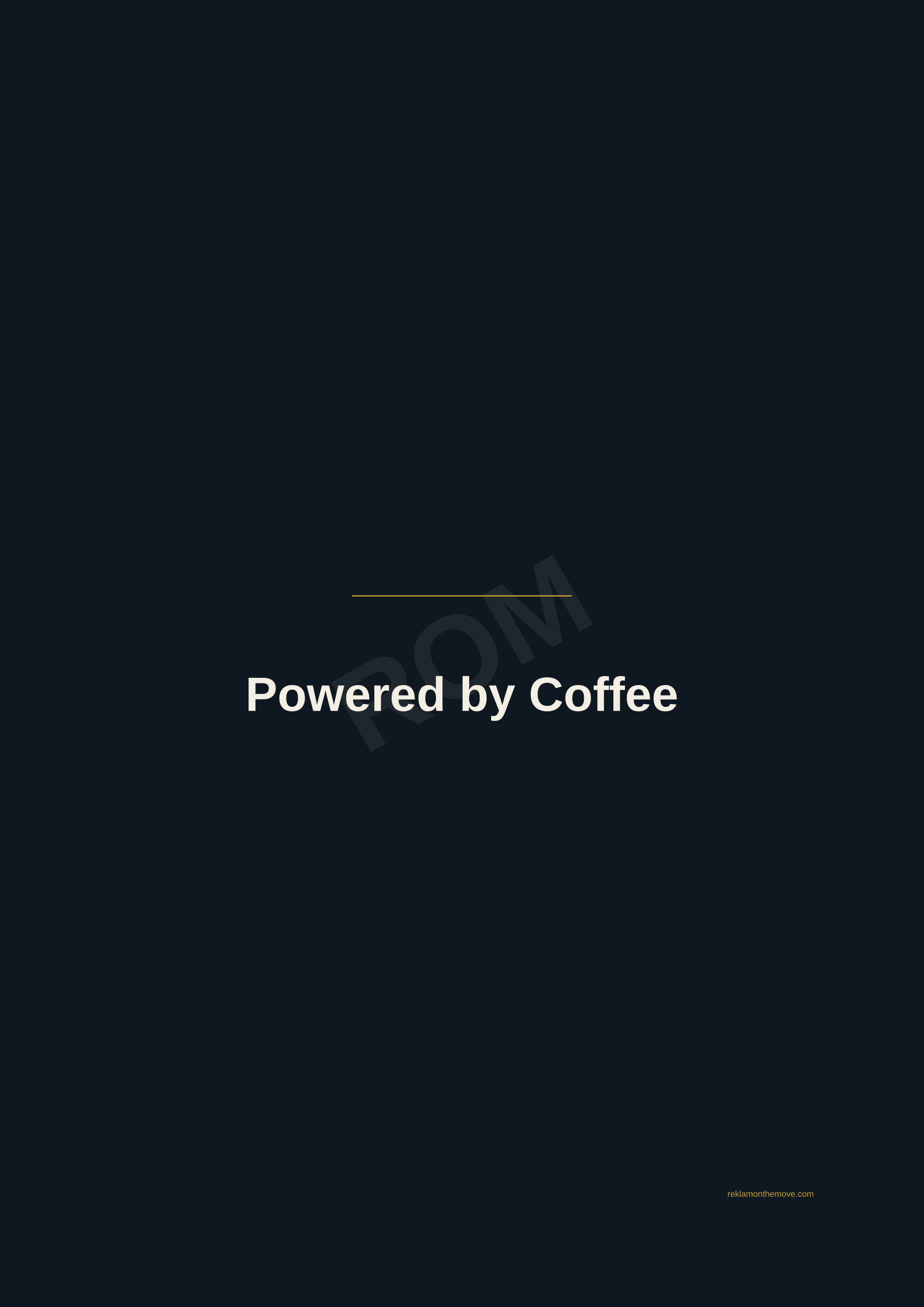Powered by Coffee · Gece — ROM dijital ürün önizlemesi (filigranlı)