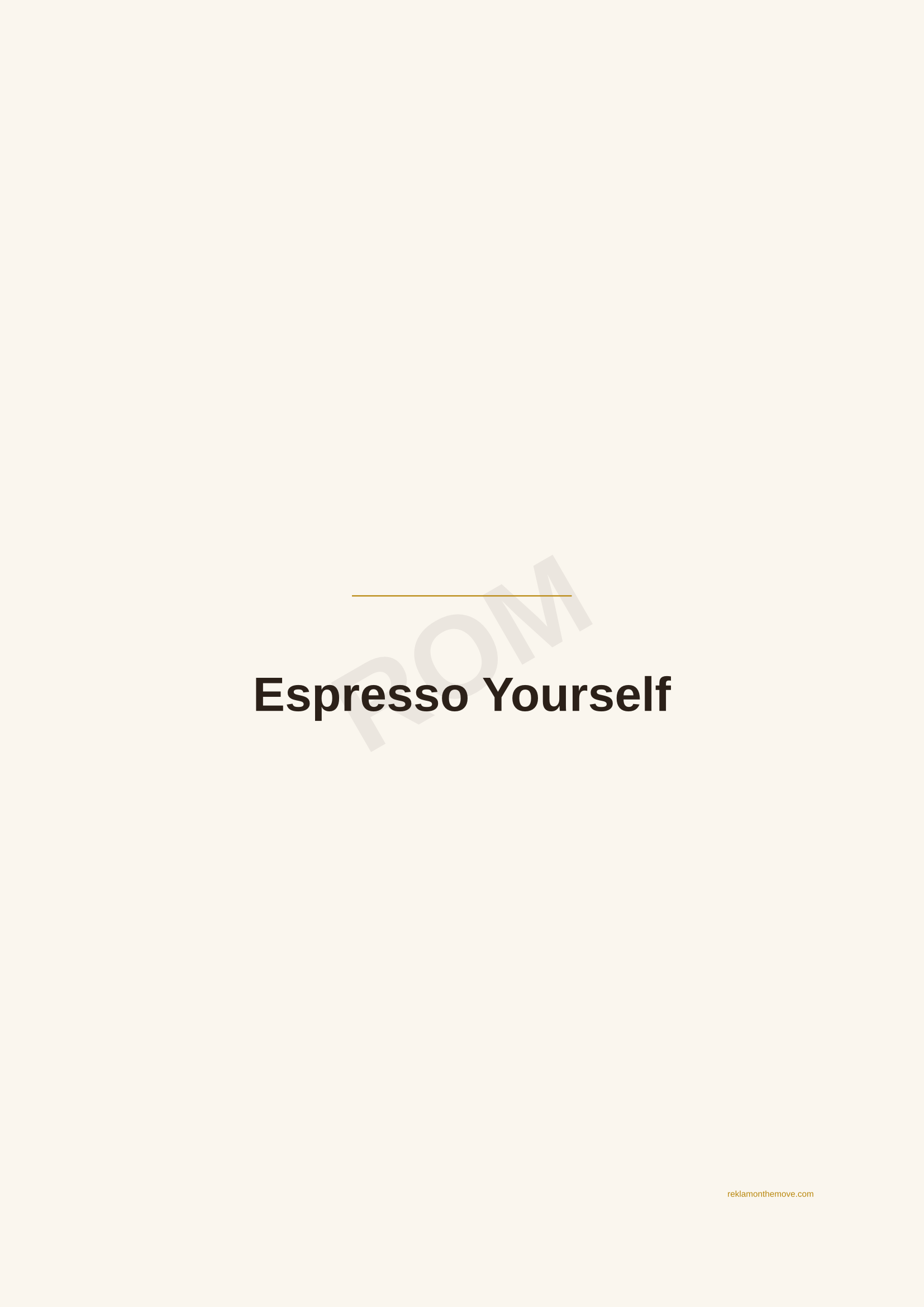 Espresso Yourself · Espresso — ROM dijital ürün önizlemesi (filigranlı)