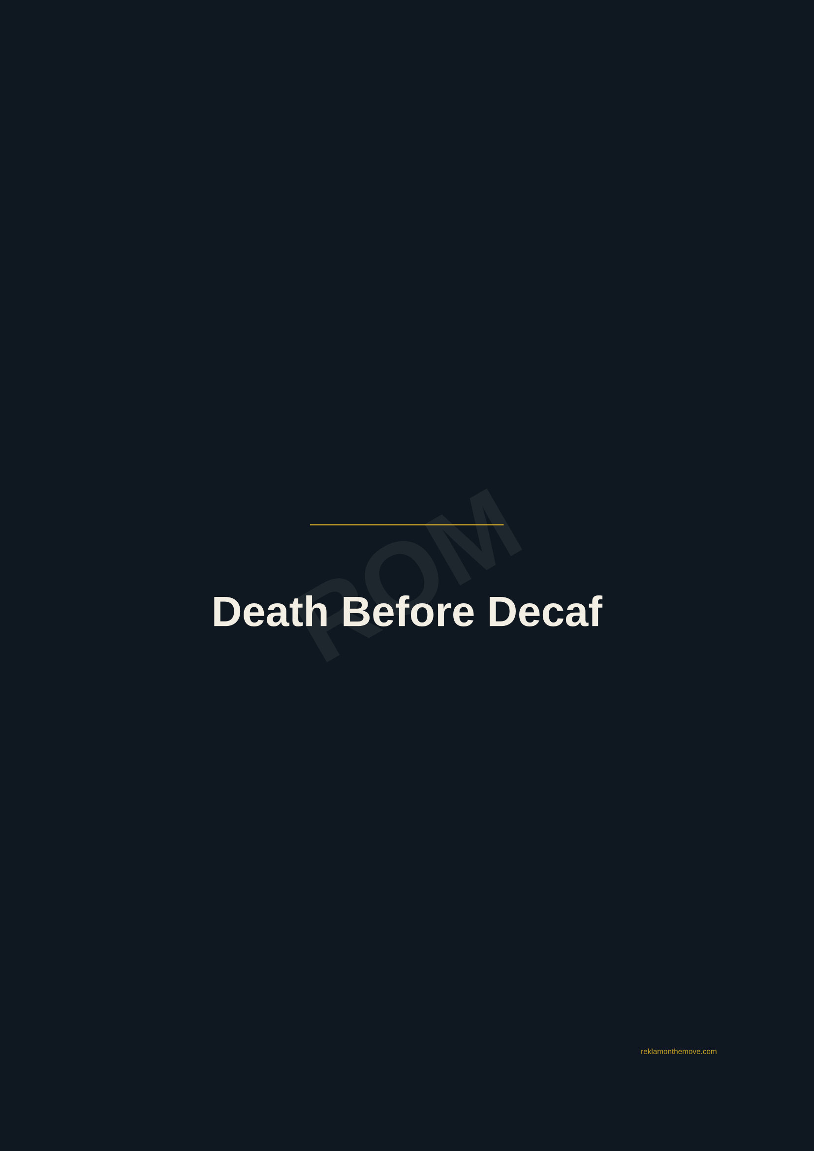 Death Before Decaf · Gece — ROM dijital ürün önizlemesi (filigranlı)