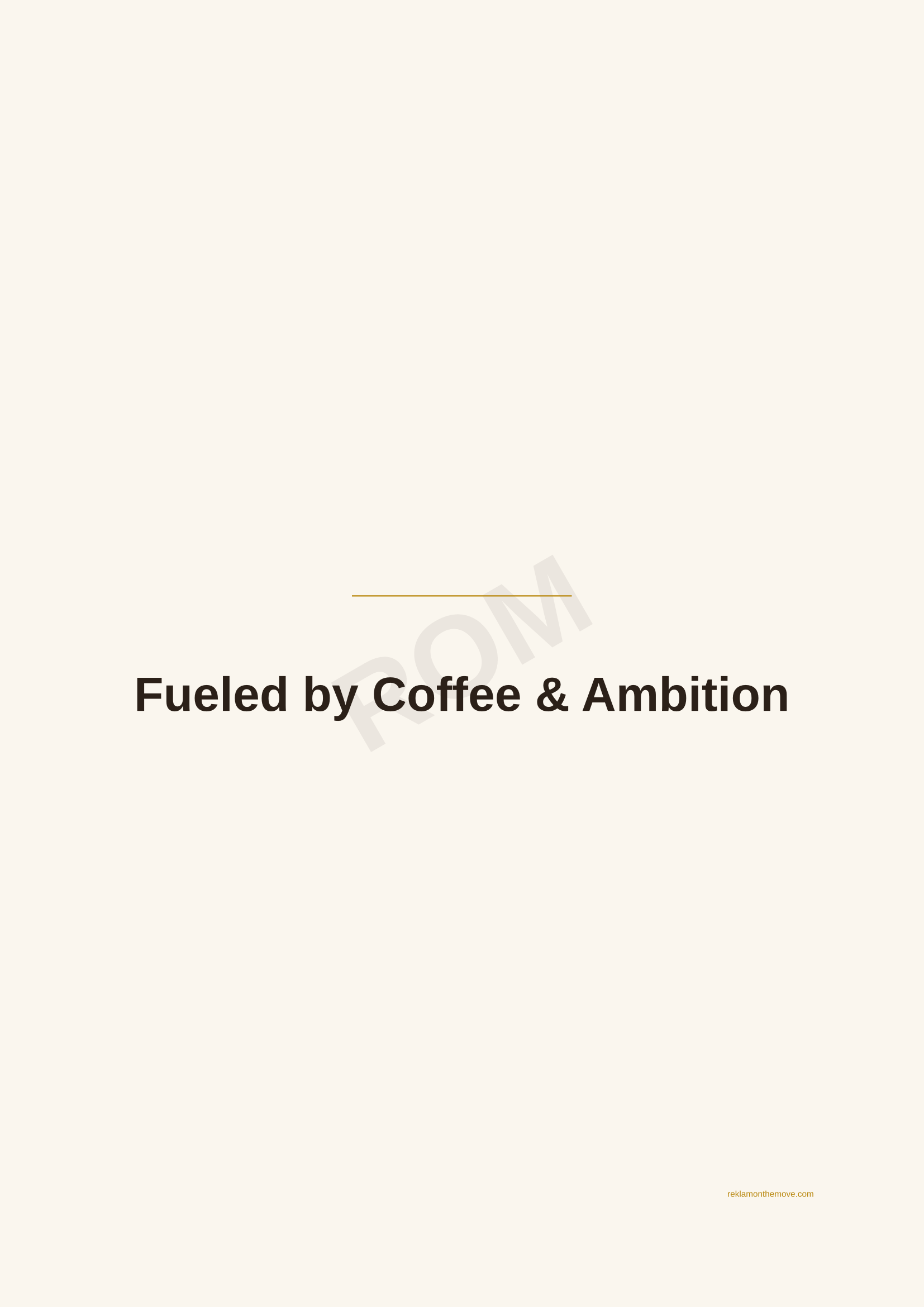 Fueled by Coffee & Ambition · Espresso — ROM dijital ürün önizlemesi (filigranlı)