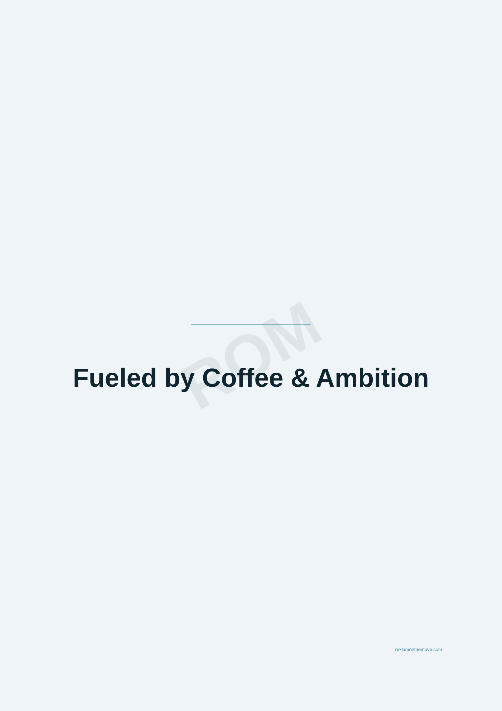 Fueled by Coffee & Ambition · Okyanus — ROM dijital ürün önizlemesi (filigranlı)
