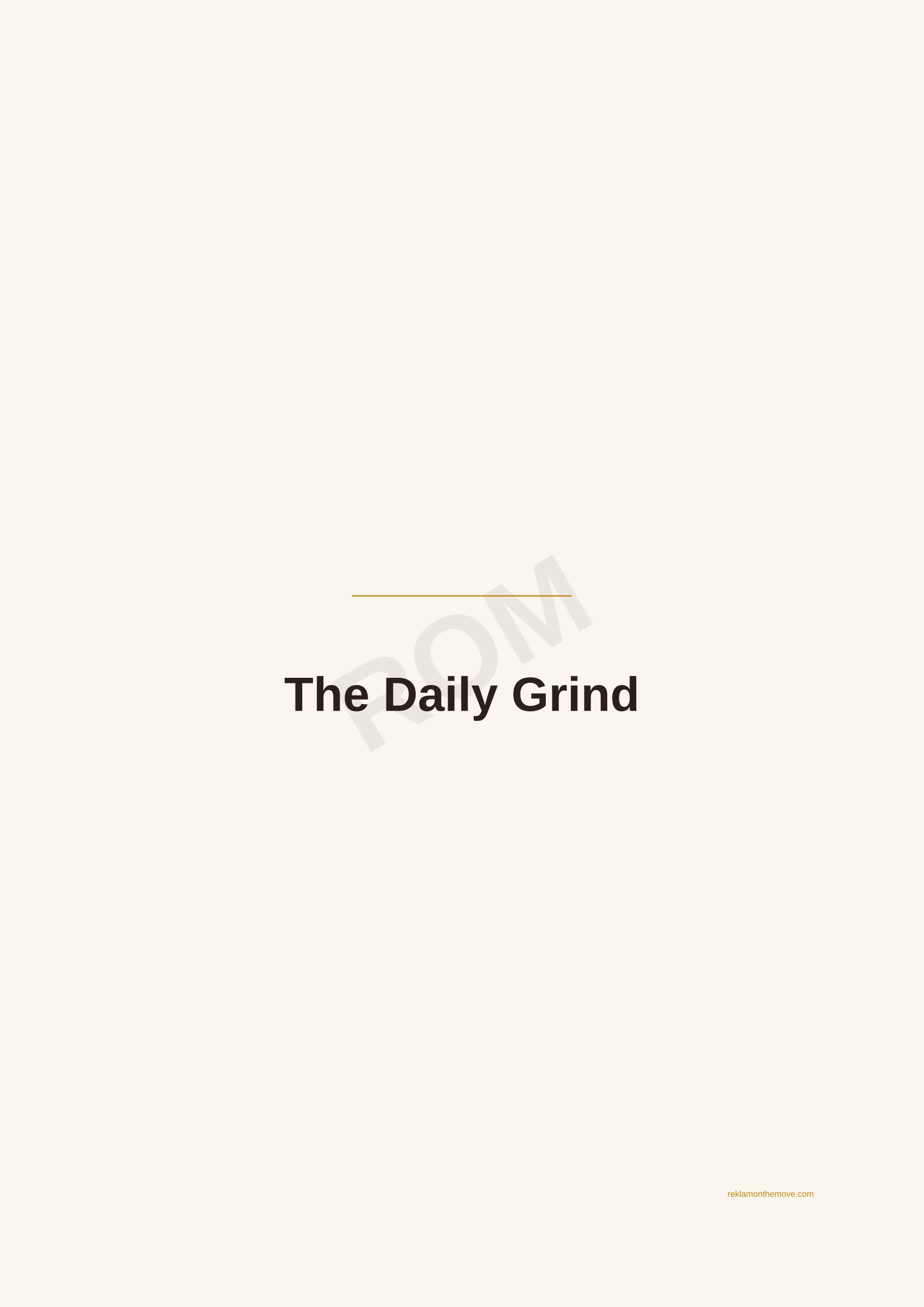 The Daily Grind · Espresso — ROM dijital ürün önizlemesi (filigranlı)