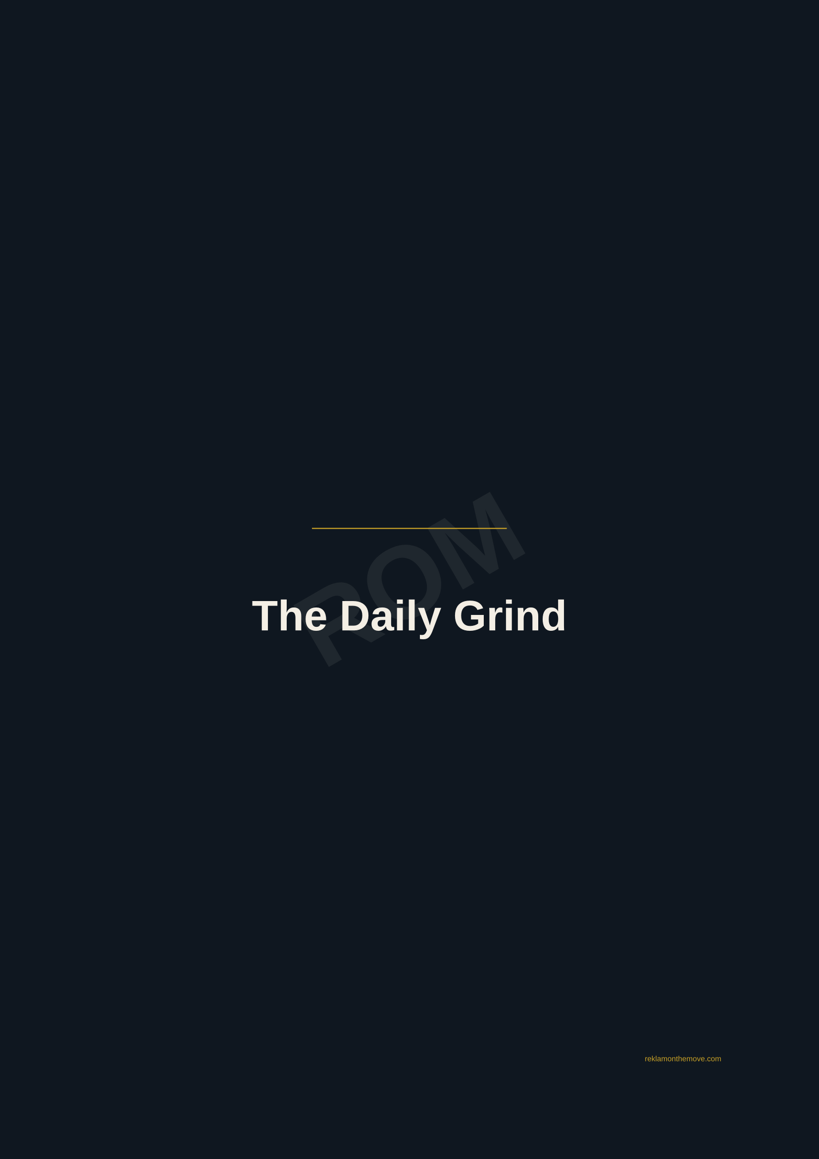 The Daily Grind · Gece — ROM dijital ürün önizlemesi (filigranlı)