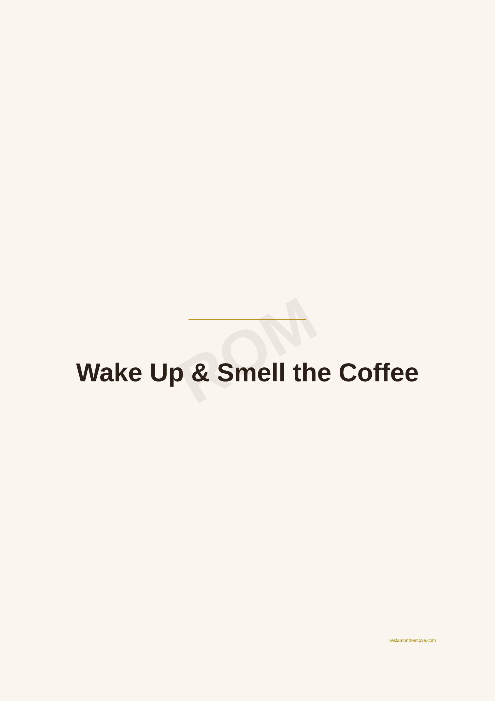 Wake Up & Smell the Coffee · Espresso — ROM dijital ürün önizlemesi (filigranlı)