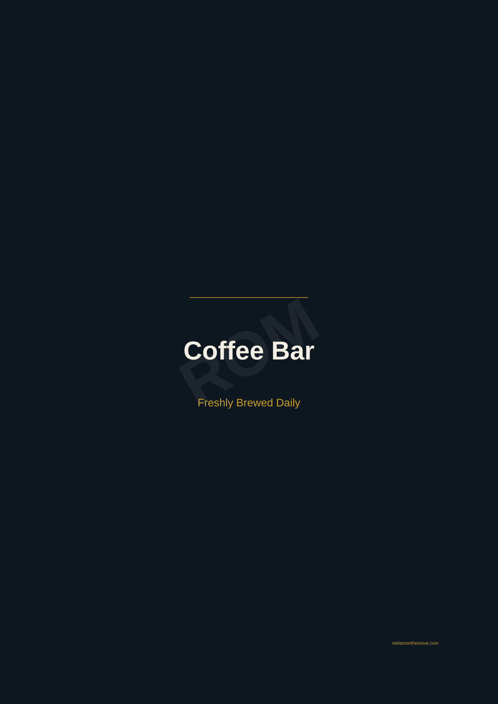 Coffee Bar · Gece — ROM dijital ürün önizlemesi (filigranlı)