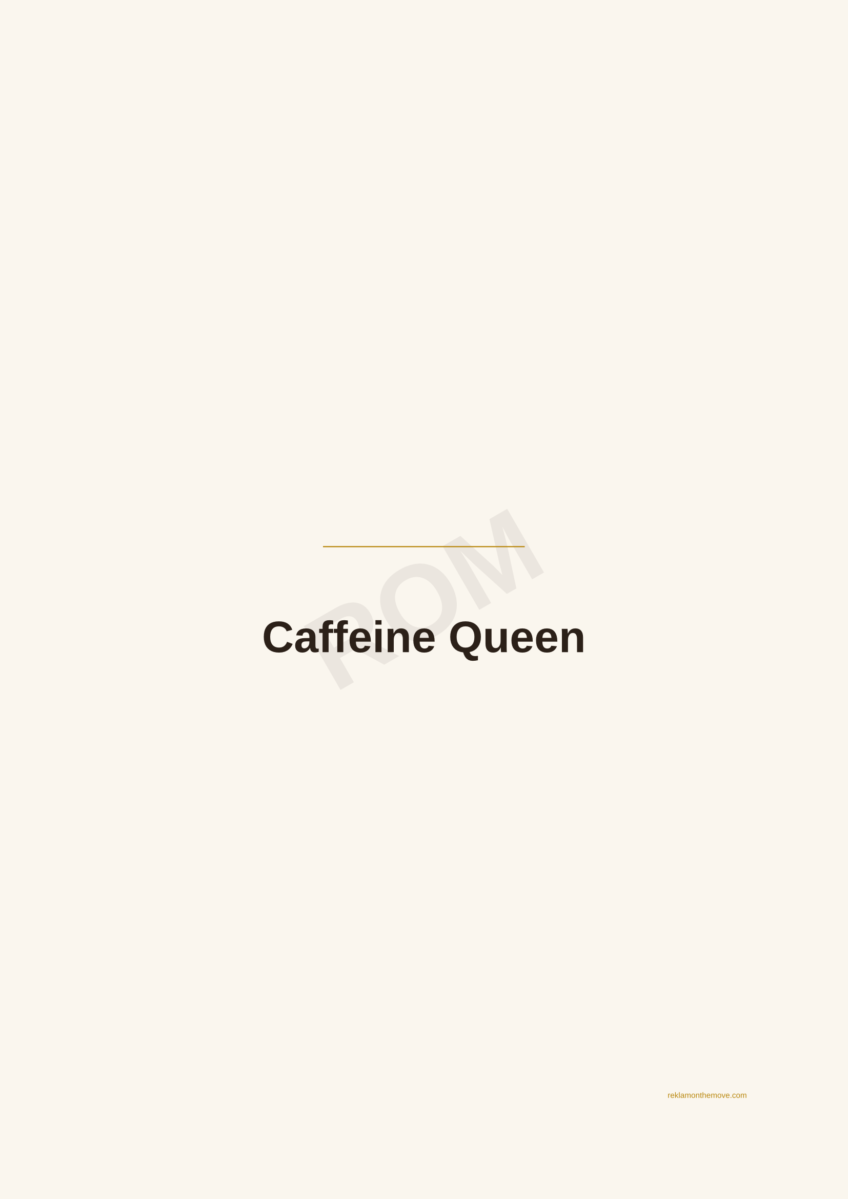 Caffeine Queen · Espresso — ROM dijital ürün önizlemesi (filigranlı)