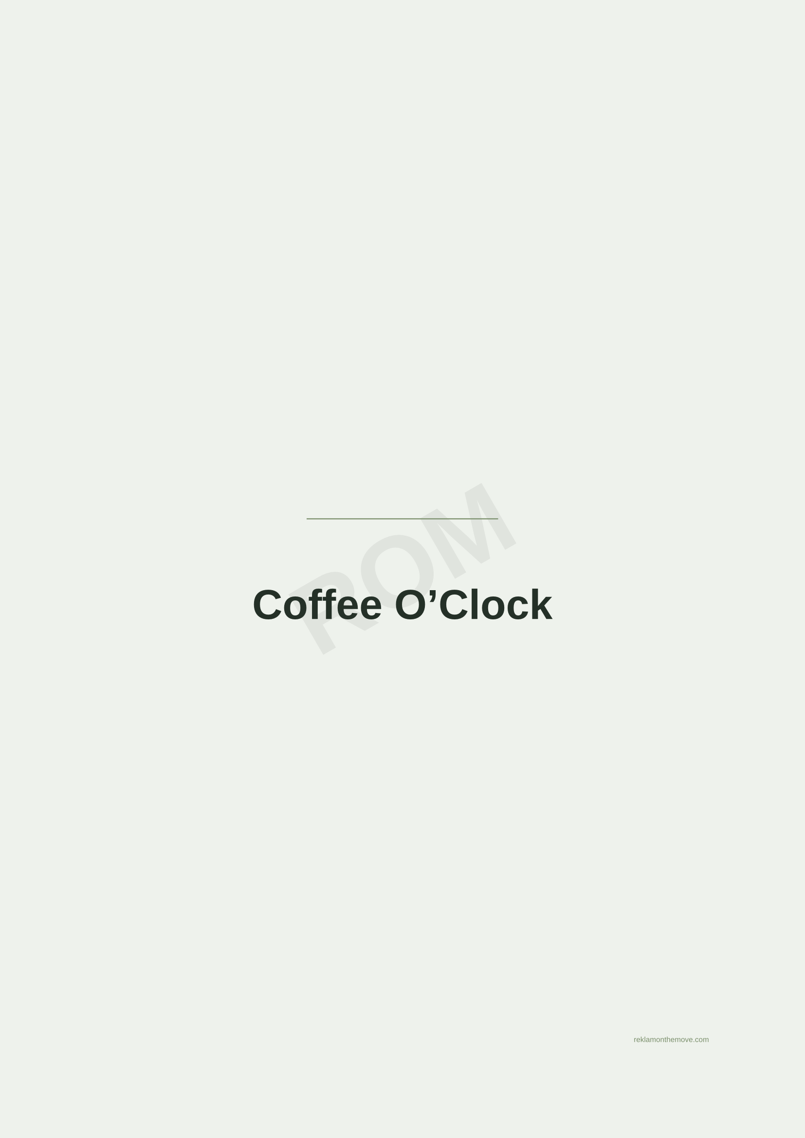 Coffee O'Clock · Adaçayı — ROM dijital ürün önizlemesi (filigranlı)