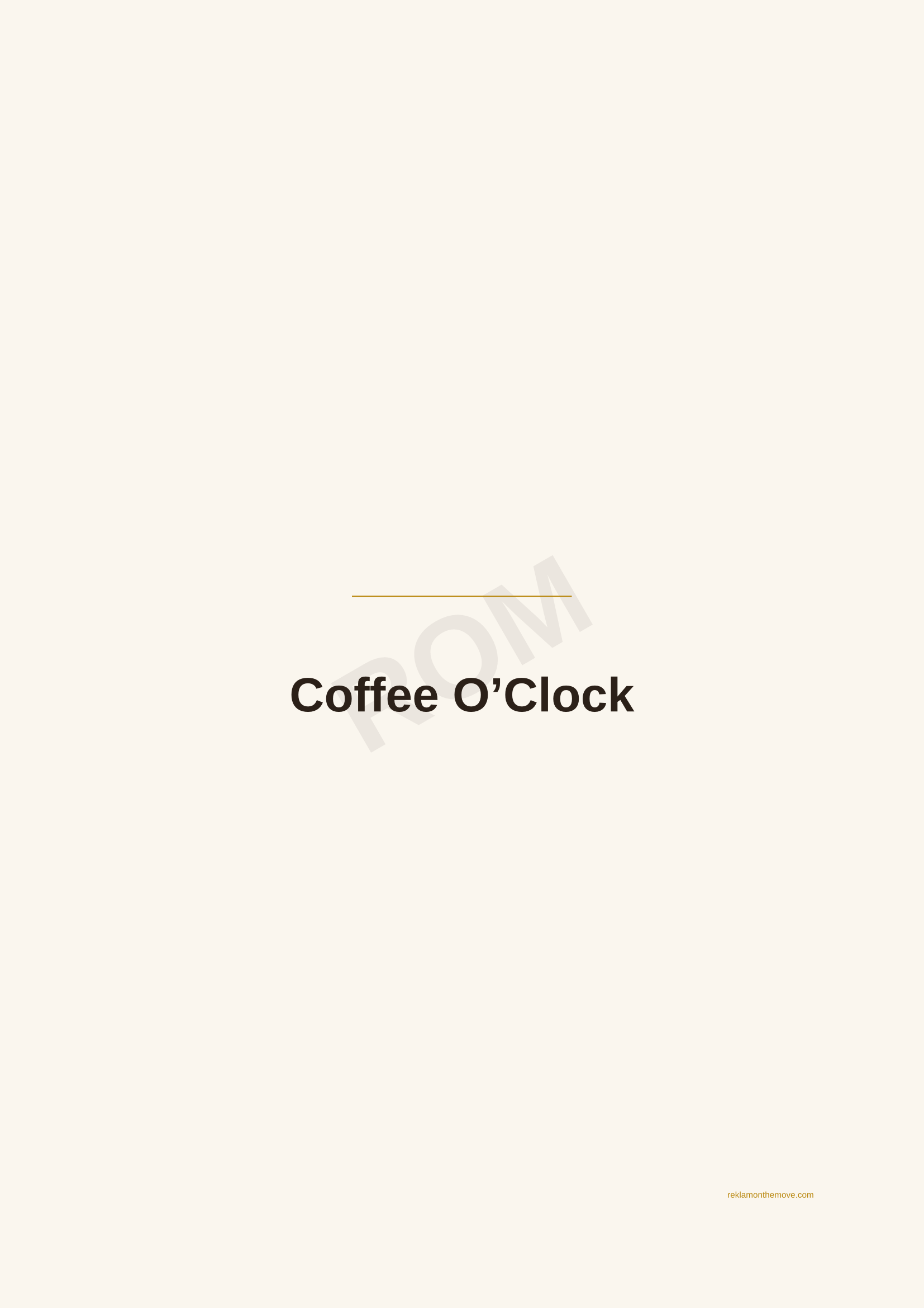 Coffee O'Clock · Espresso — ROM dijital ürün önizlemesi (filigranlı)