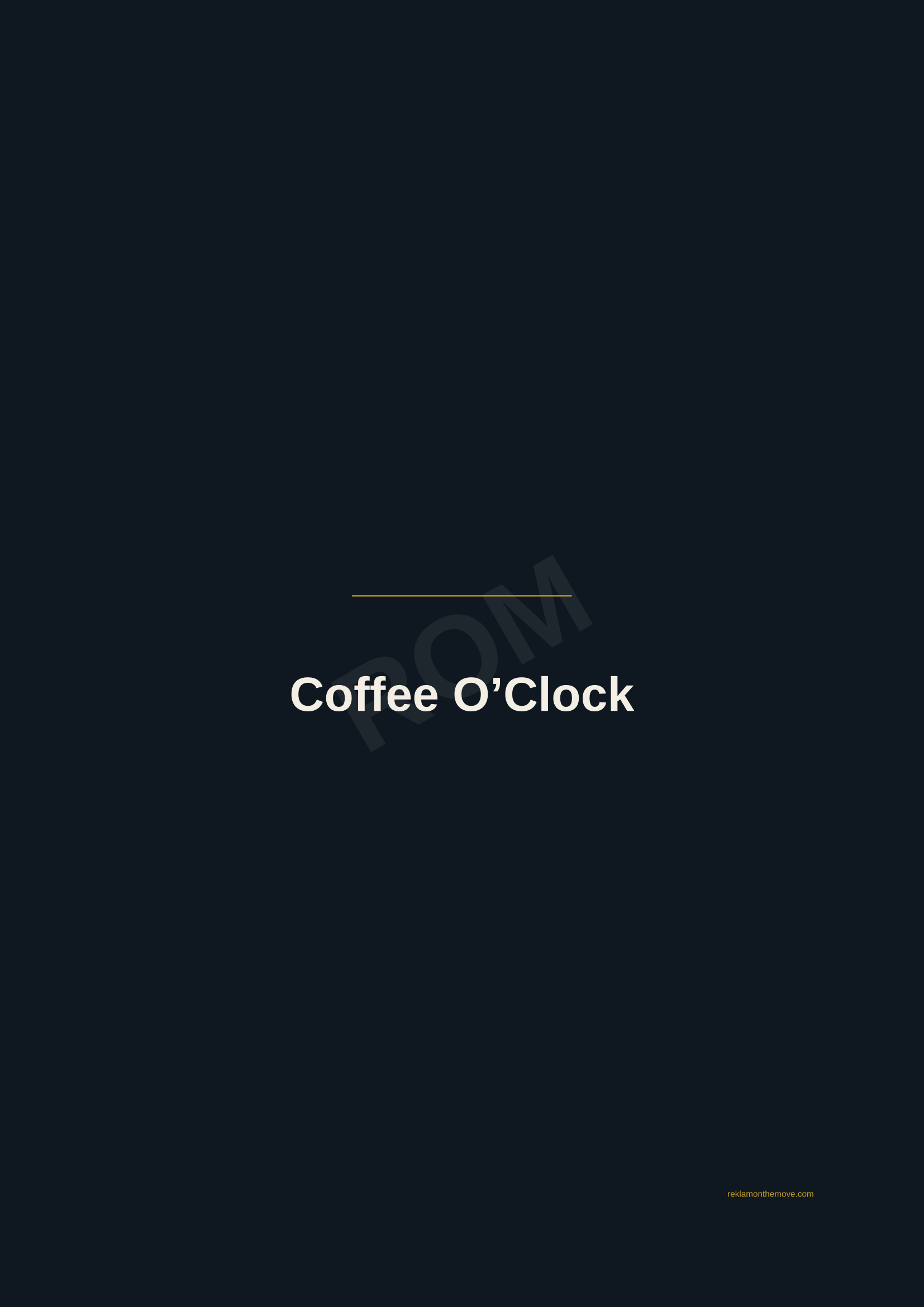 Coffee O'Clock · Gece — ROM dijital ürün önizlemesi (filigranlı)