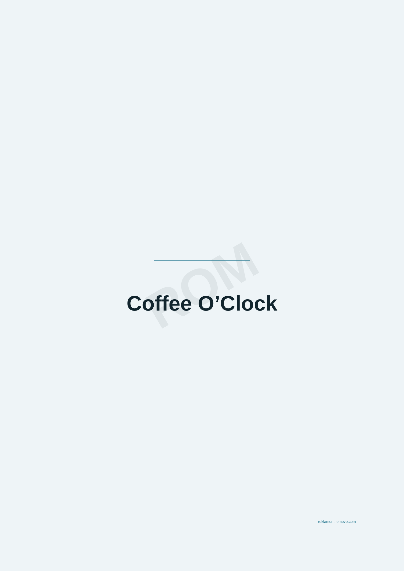 Coffee O'Clock · Okyanus — ROM dijital ürün önizlemesi (filigranlı)