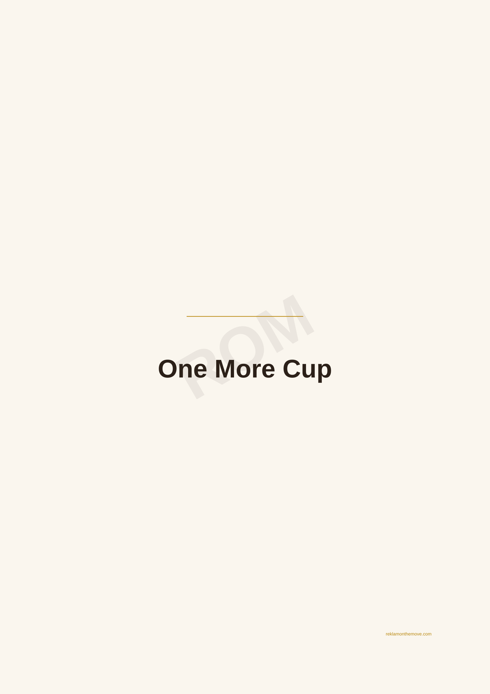 One More Cup · Espresso — ROM dijital ürün önizlemesi (filigranlı)