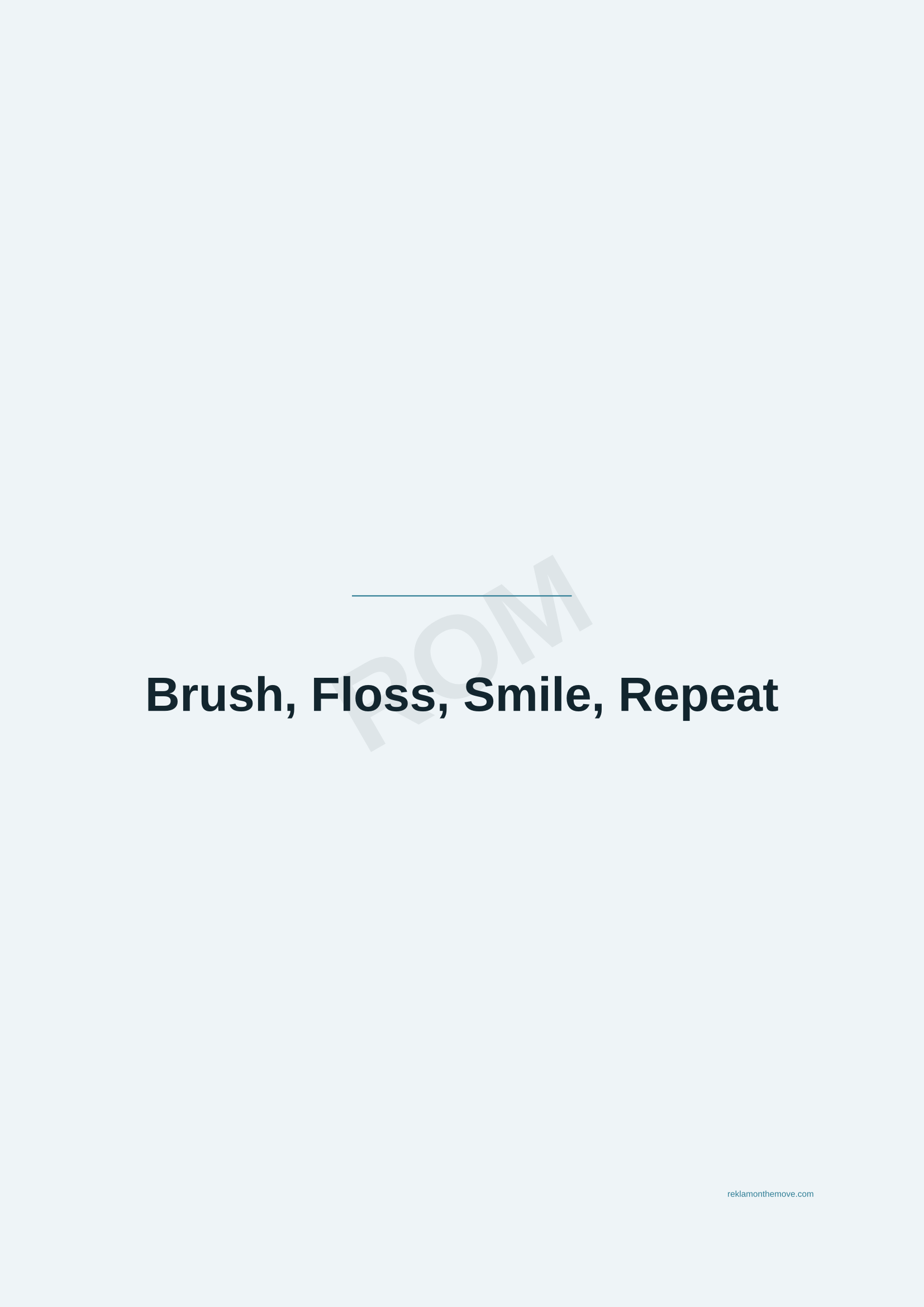 Brush, Floss, Smile, Repeat · Okyanus — ROM dijital ürün önizlemesi (filigranlı)