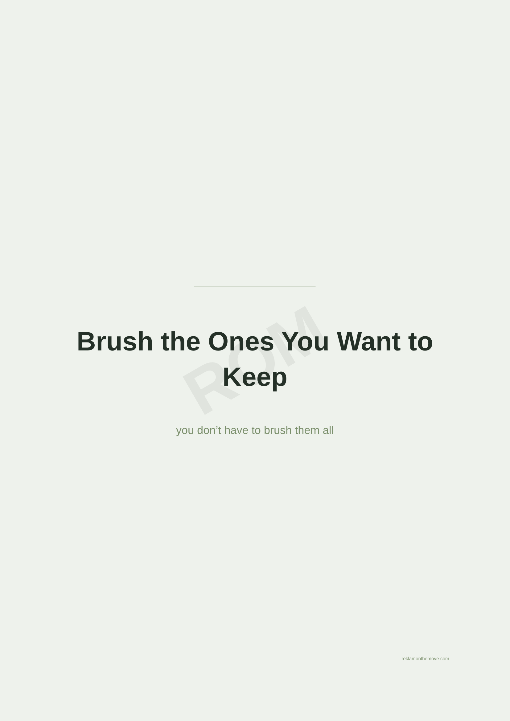 Brush the Ones You Want to Keep · Adaçayı — ROM dijital ürün önizlemesi (filigranlı)