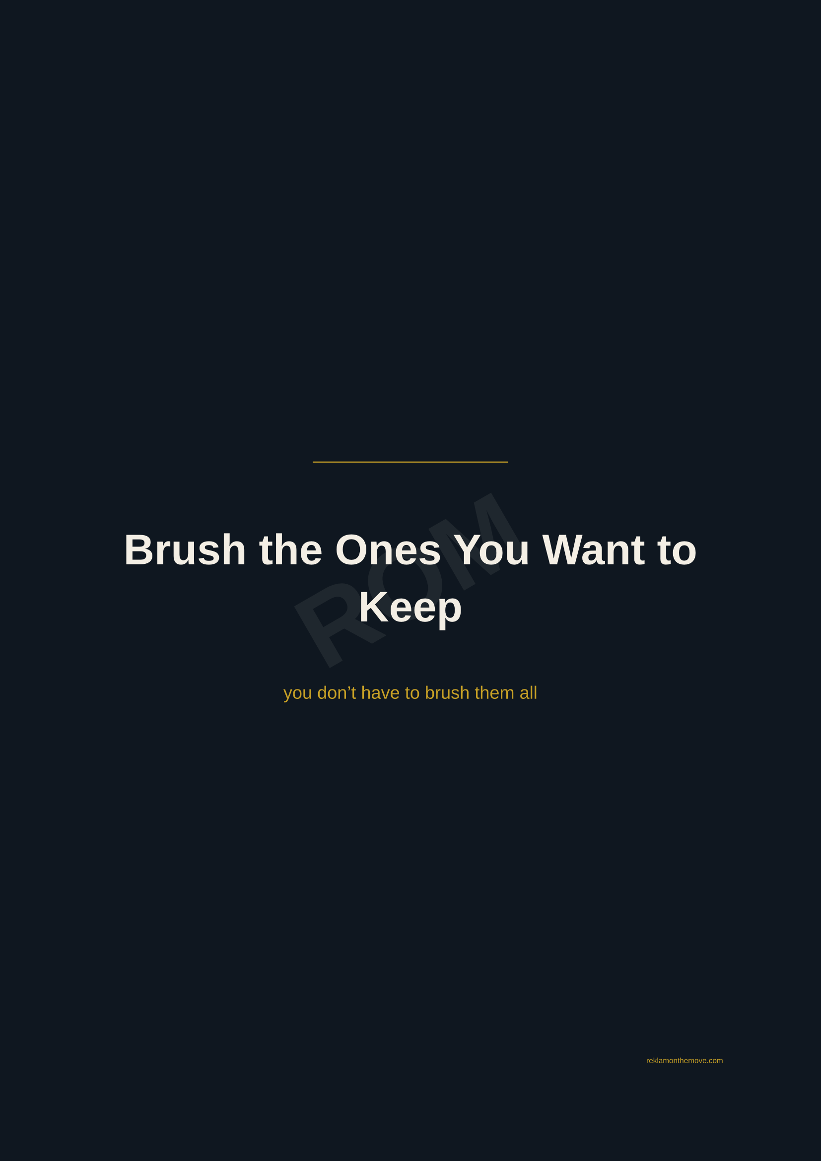 Brush the Ones You Want to Keep · Gece — ROM dijital ürün önizlemesi (filigranlı)