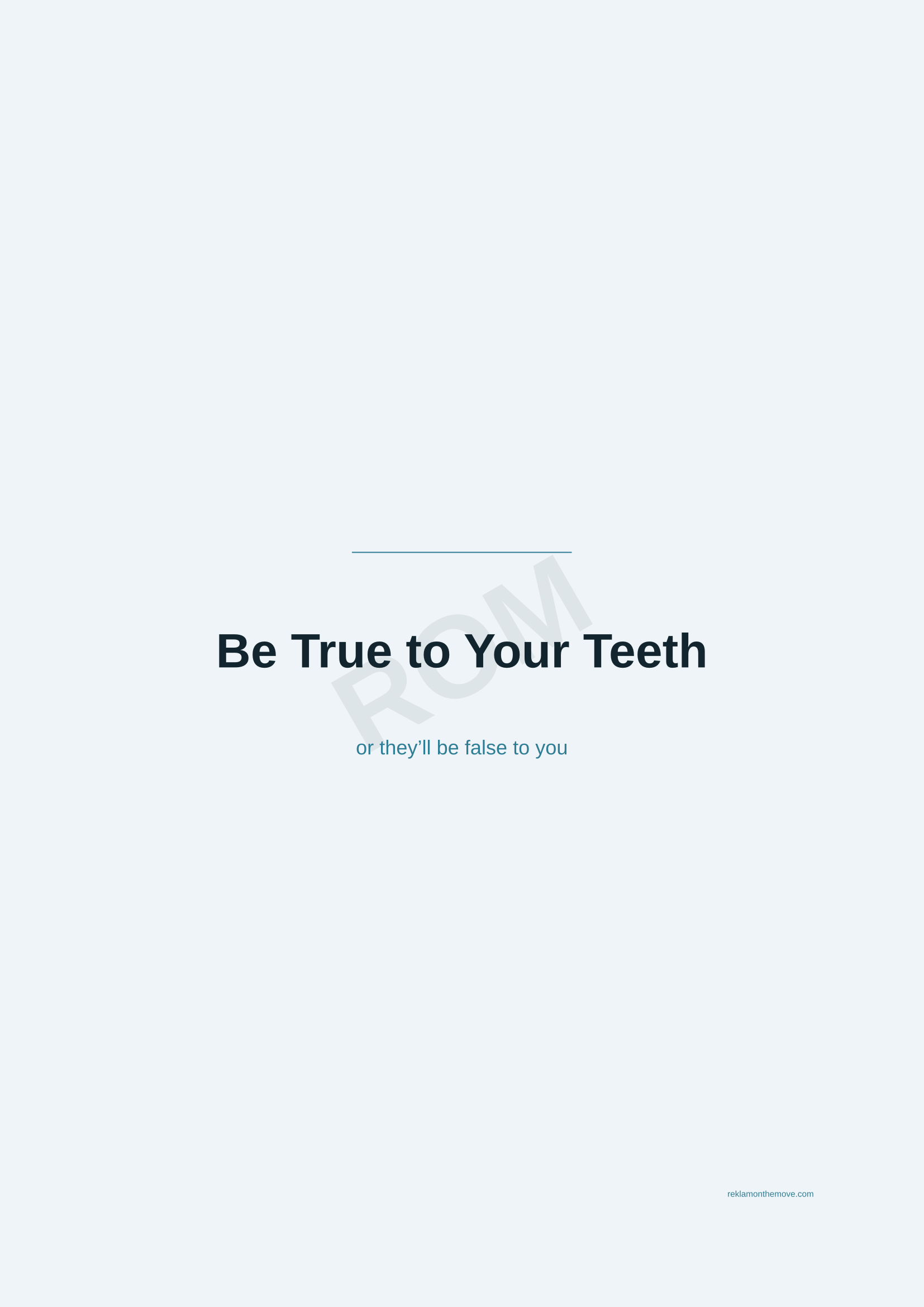 Be True to Your Teeth · Okyanus — ROM dijital ürün önizlemesi (filigranlı)