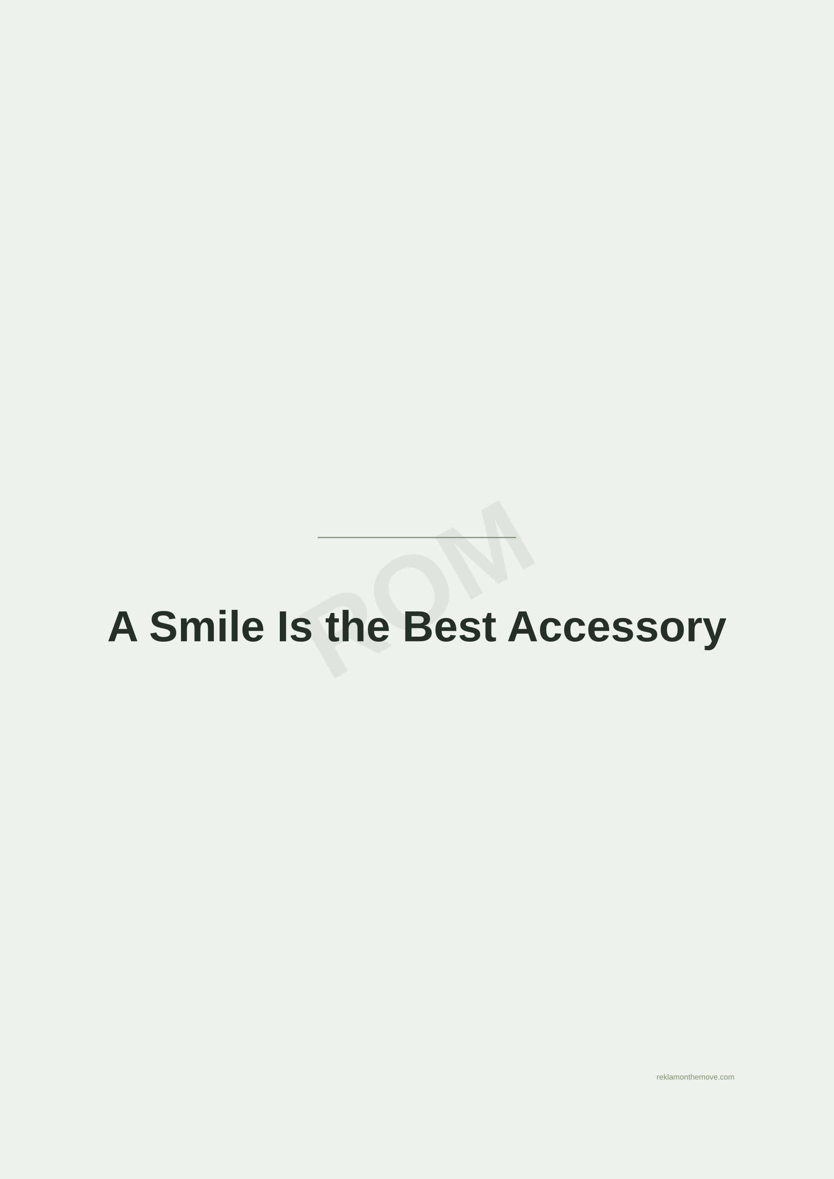 A Smile Is the Best Accessory · Adaçayı — ROM dijital ürün önizlemesi (filigranlı)