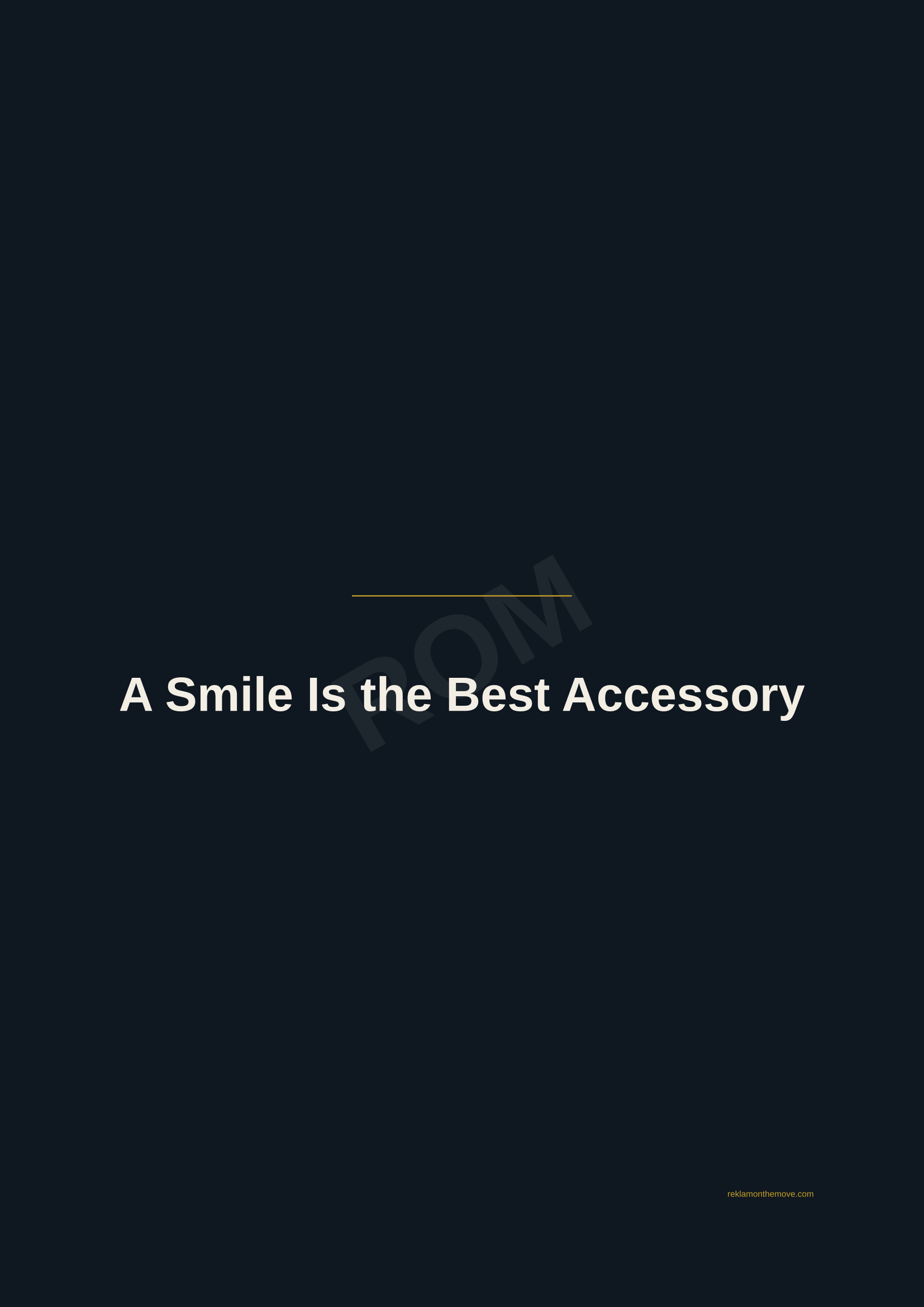 A Smile Is the Best Accessory · Gece — ROM dijital ürün önizlemesi (filigranlı)