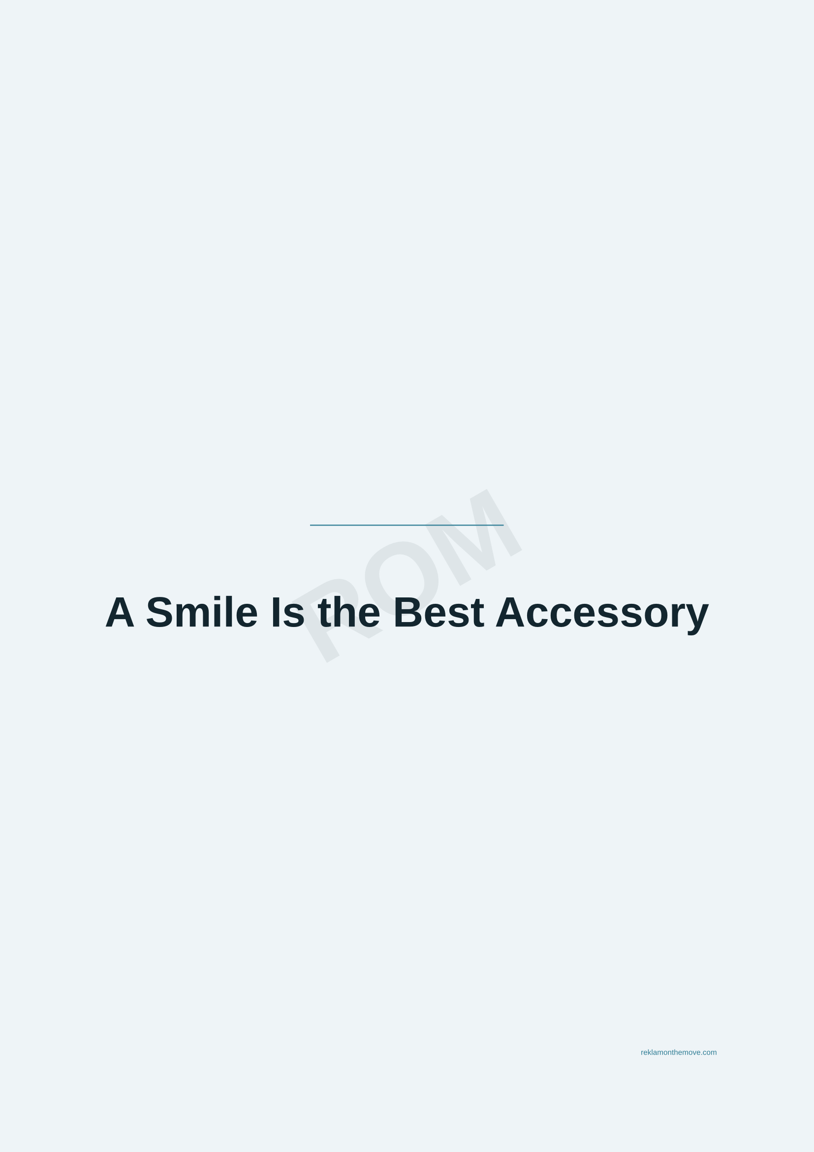 A Smile Is the Best Accessory · Okyanus — ROM dijital ürün önizlemesi (filigranlı)