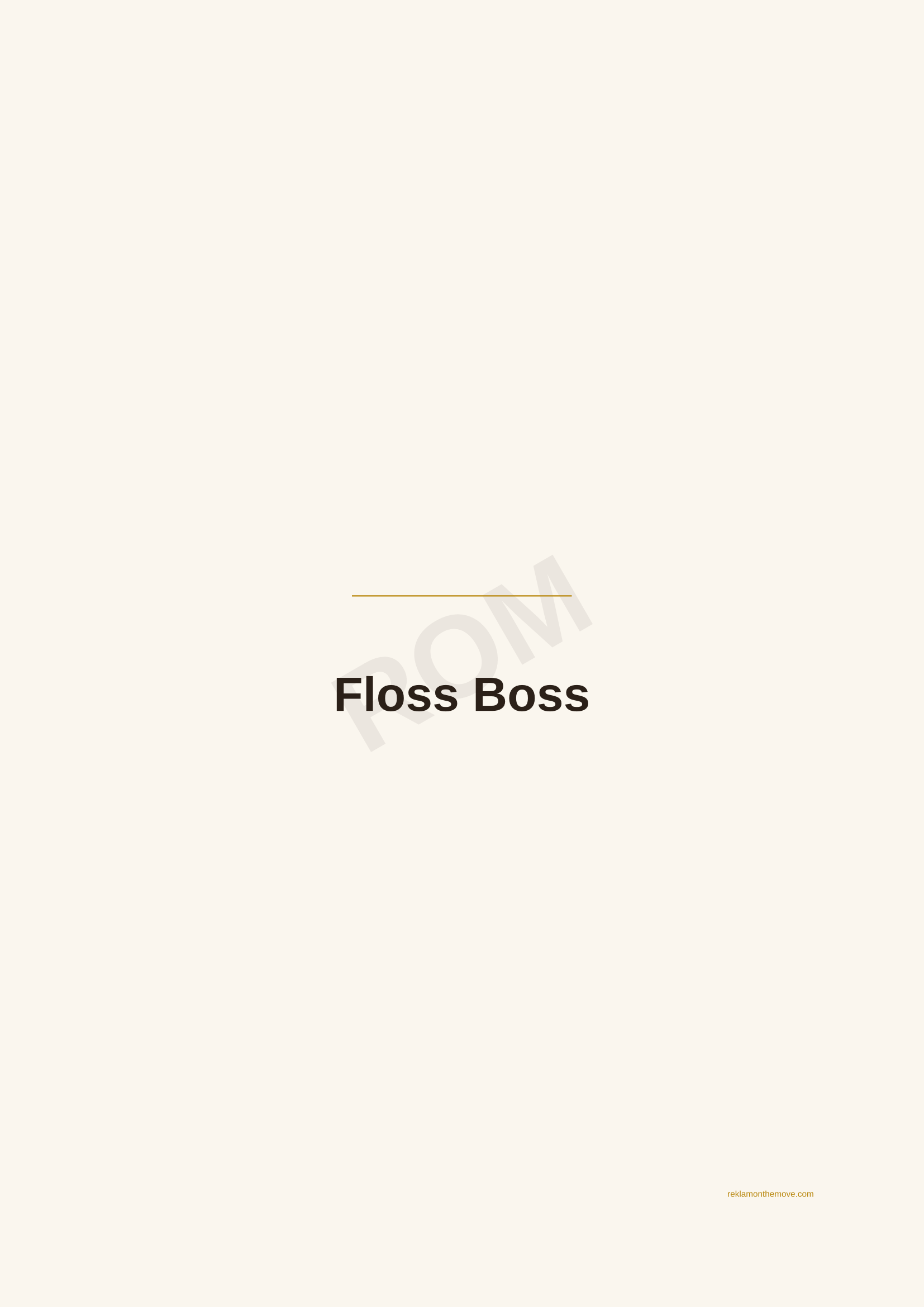 Floss Boss · Espresso — ROM dijital ürün önizlemesi (filigranlı)