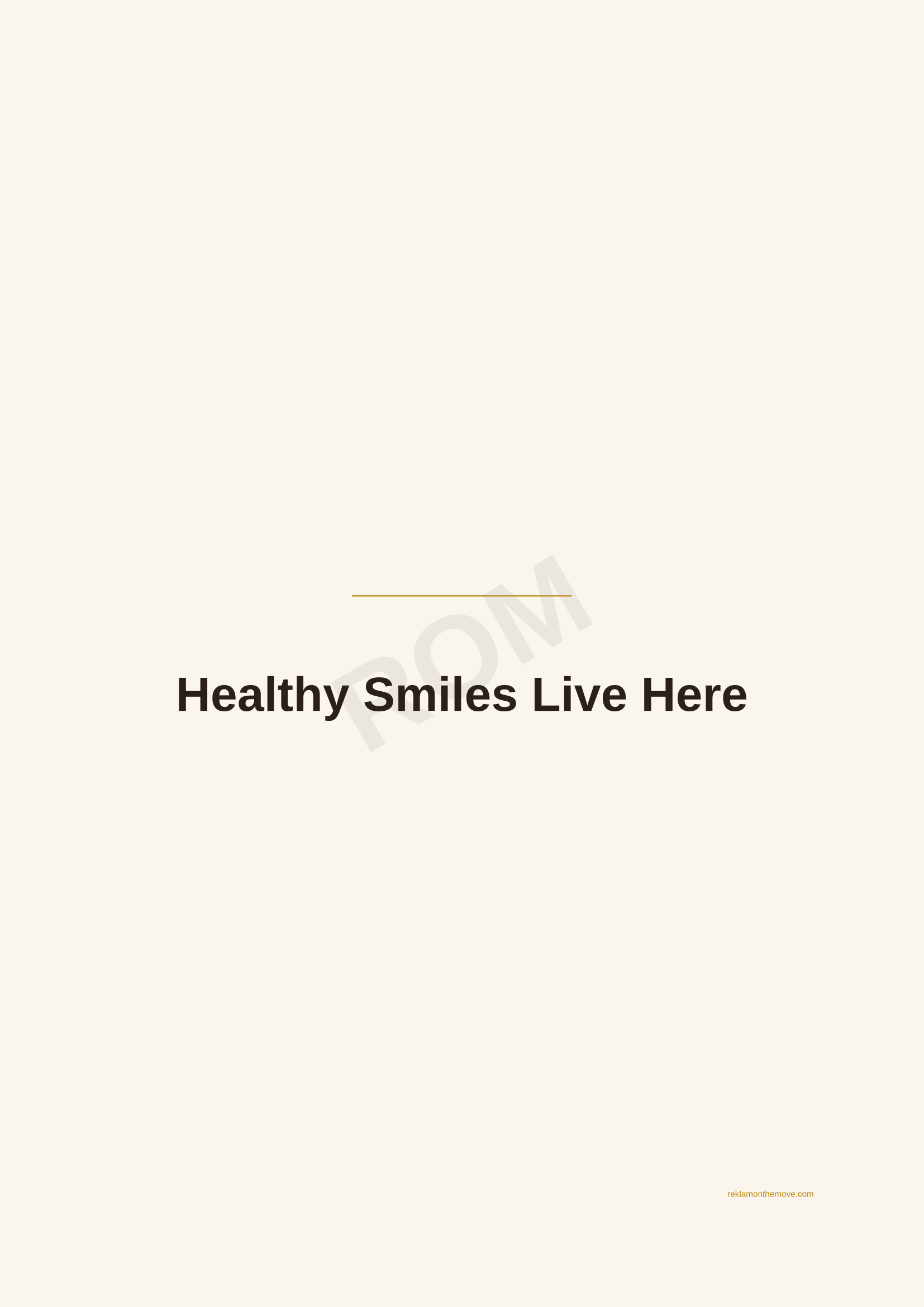 Healthy Smiles Live Here · Espresso — ROM dijital ürün önizlemesi (filigranlı)