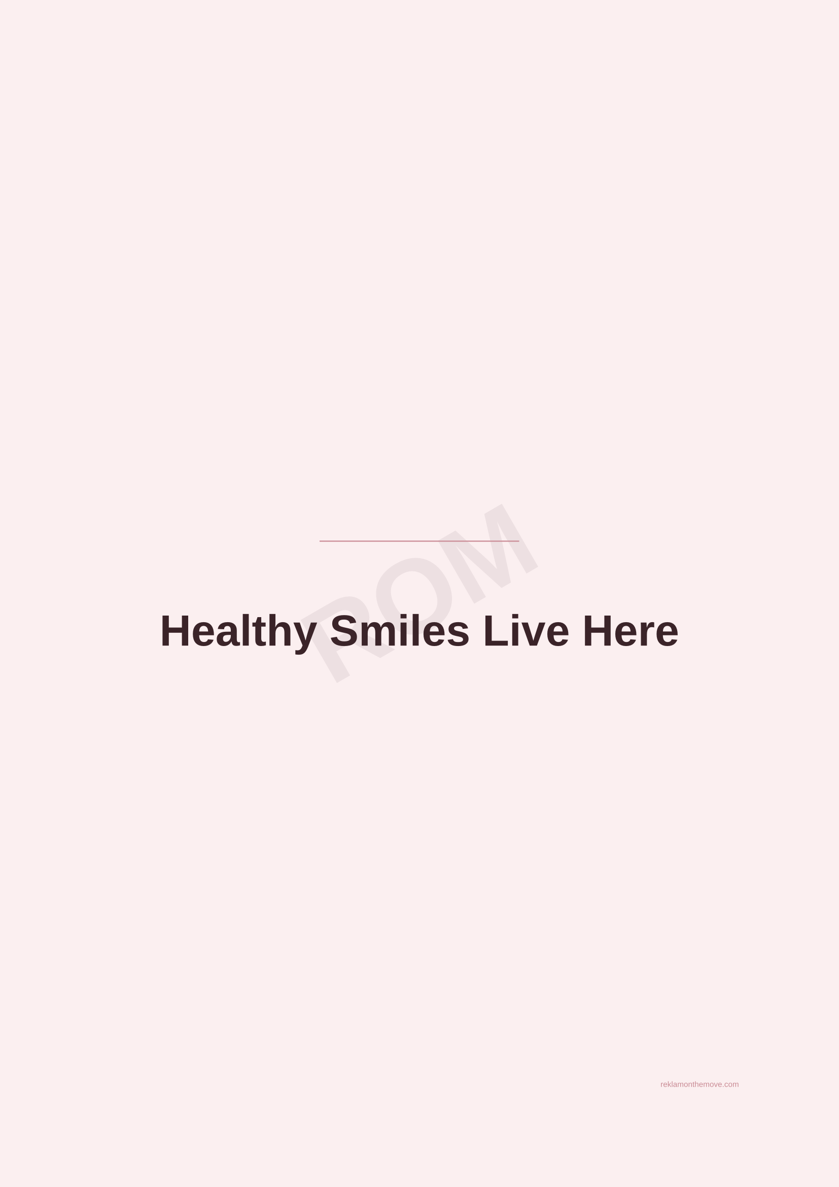 Healthy Smiles Live Here · Gül — ROM dijital ürün önizlemesi (filigranlı)
