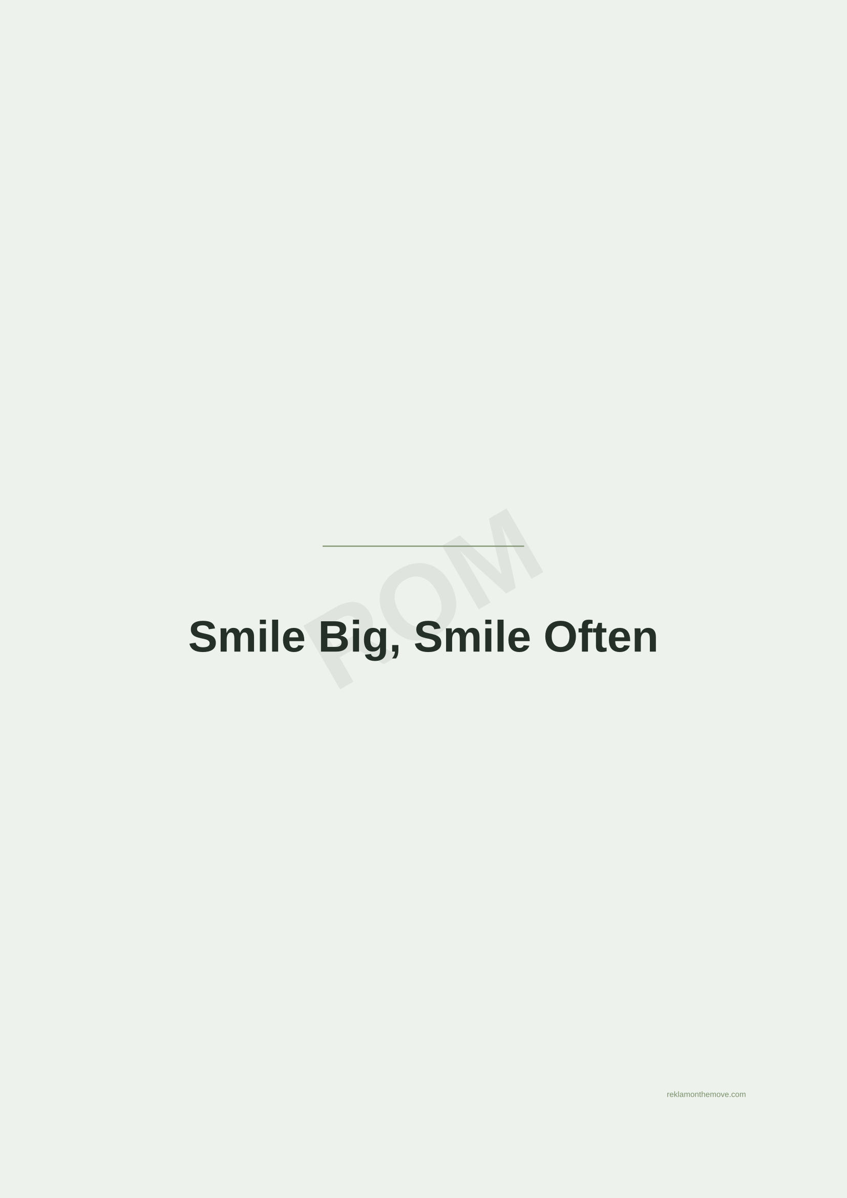 Smile Big, Smile Often · Adaçayı — ROM dijital ürün önizlemesi (filigranlı)