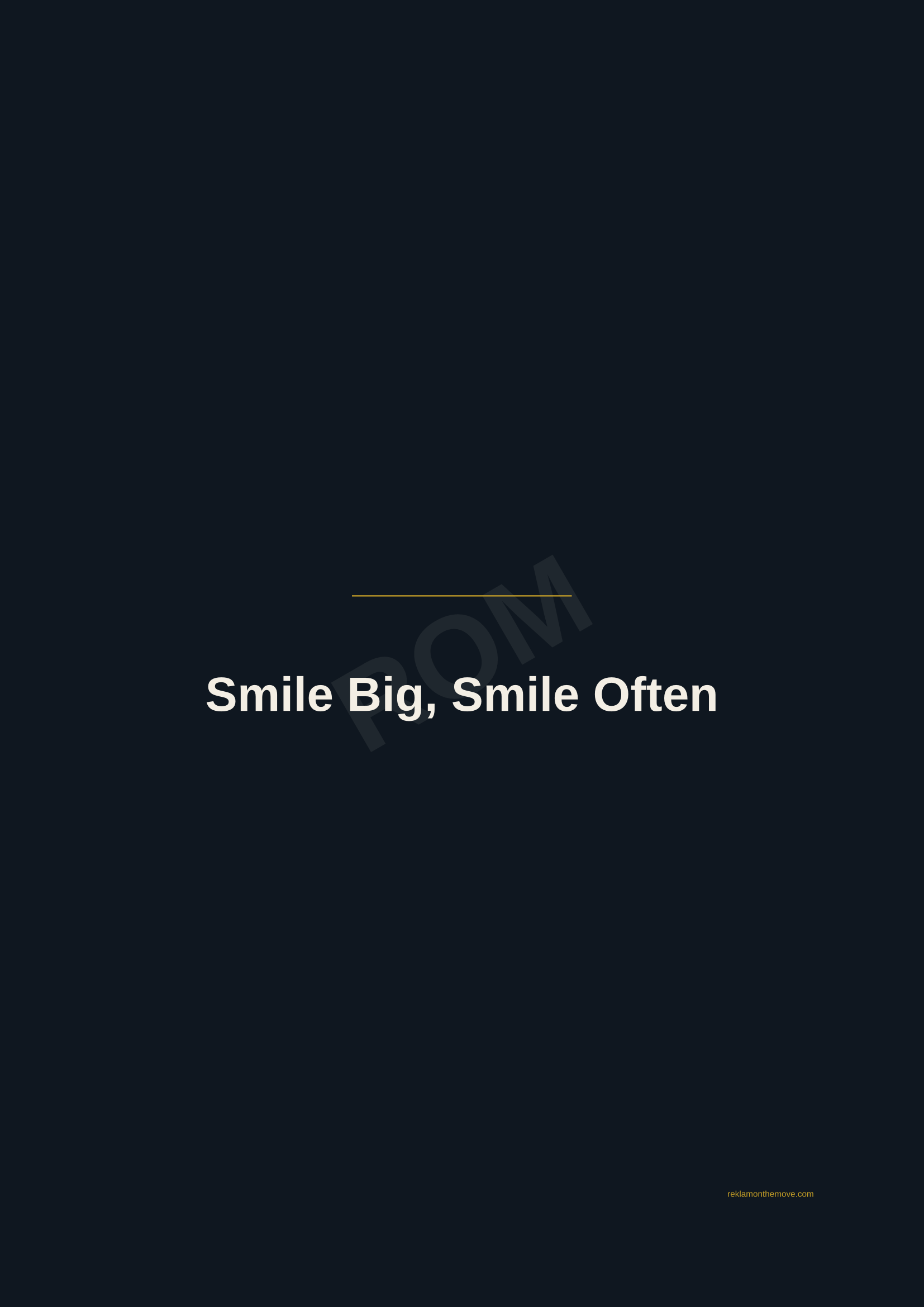 Smile Big, Smile Often · Gece — ROM dijital ürün önizlemesi (filigranlı)