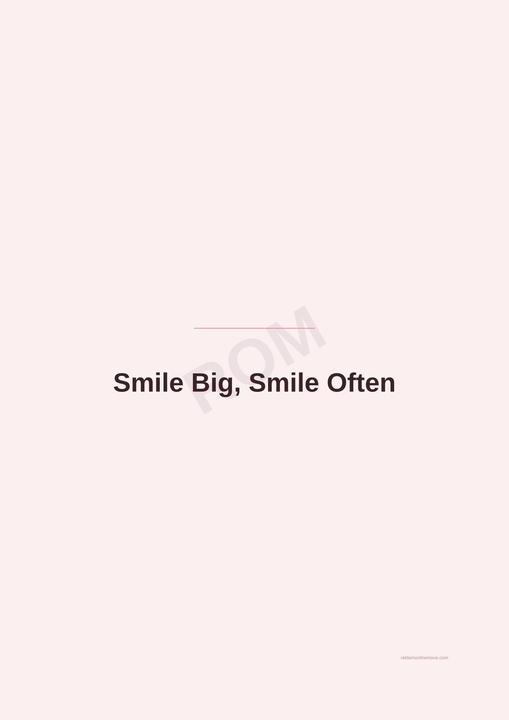 Smile Big, Smile Often · Gül — ROM dijital ürün önizlemesi (filigranlı)
