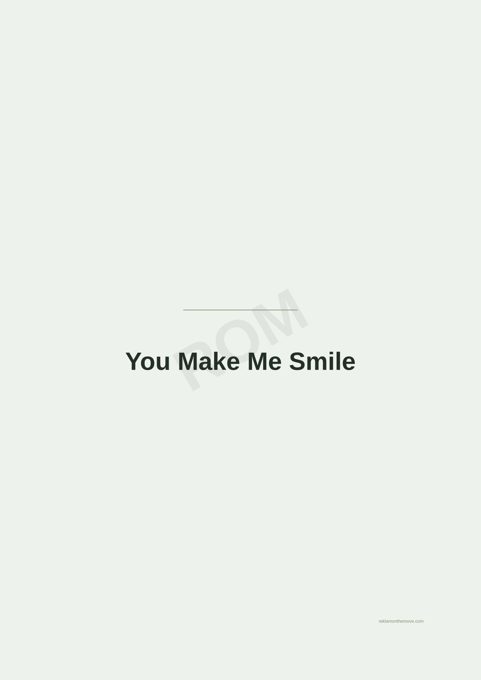 You Make Me Smile · Adaçayı — ROM dijital ürün önizlemesi (filigranlı)