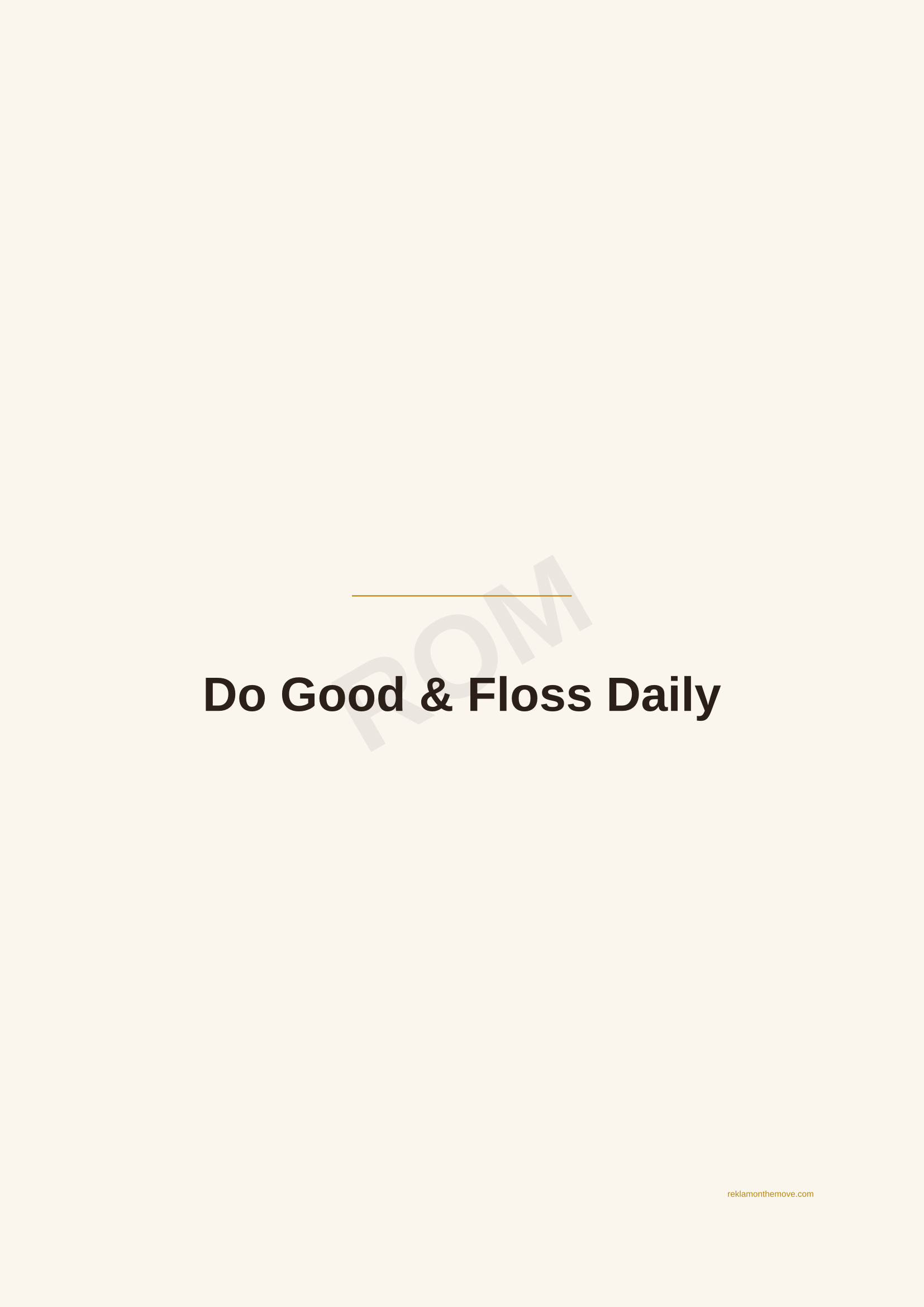 Do Good & Floss Daily · Espresso — ROM dijital ürün önizlemesi (filigranlı)