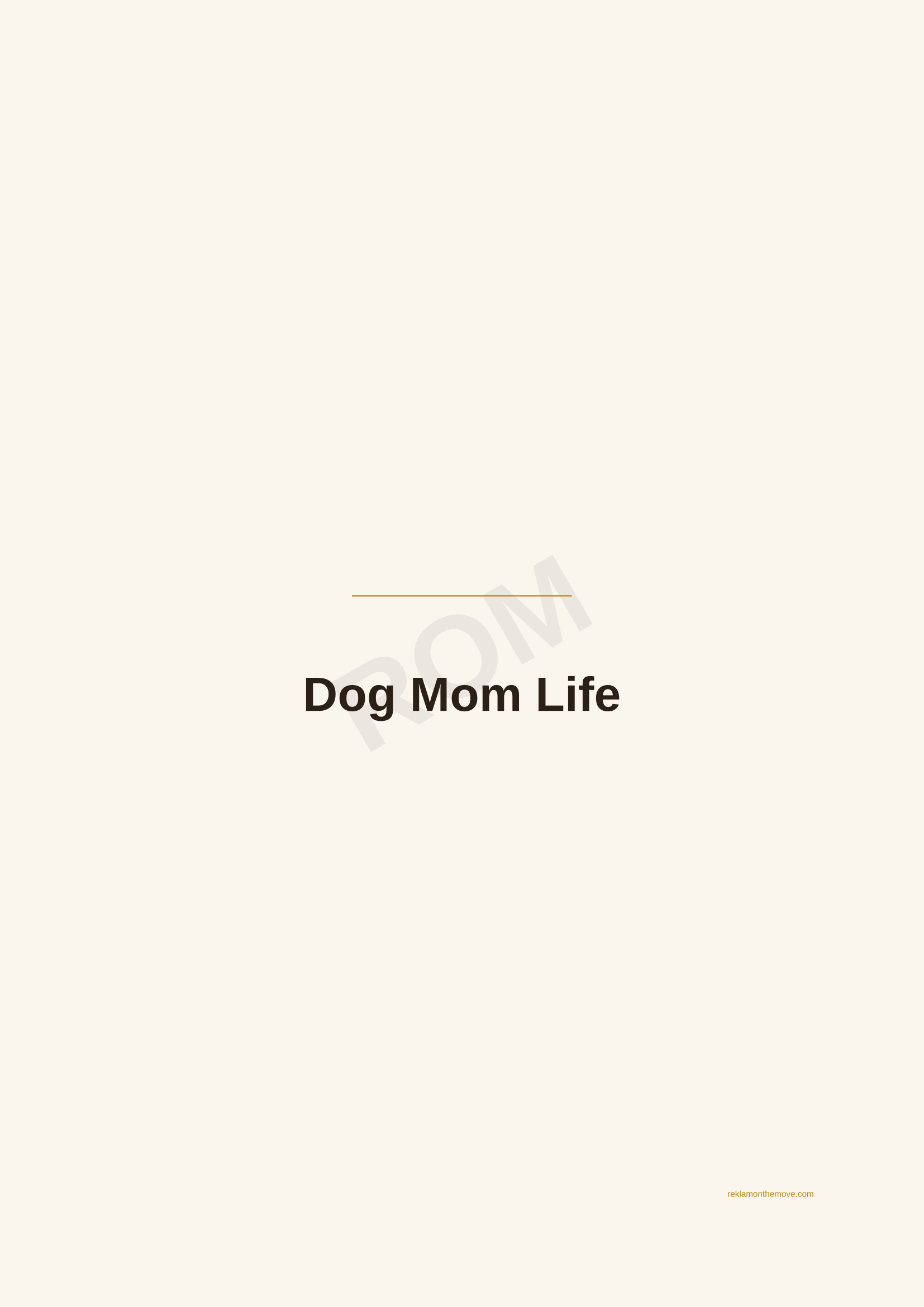 Dog Mom Life · Espresso — ROM dijital ürün önizlemesi (filigranlı)