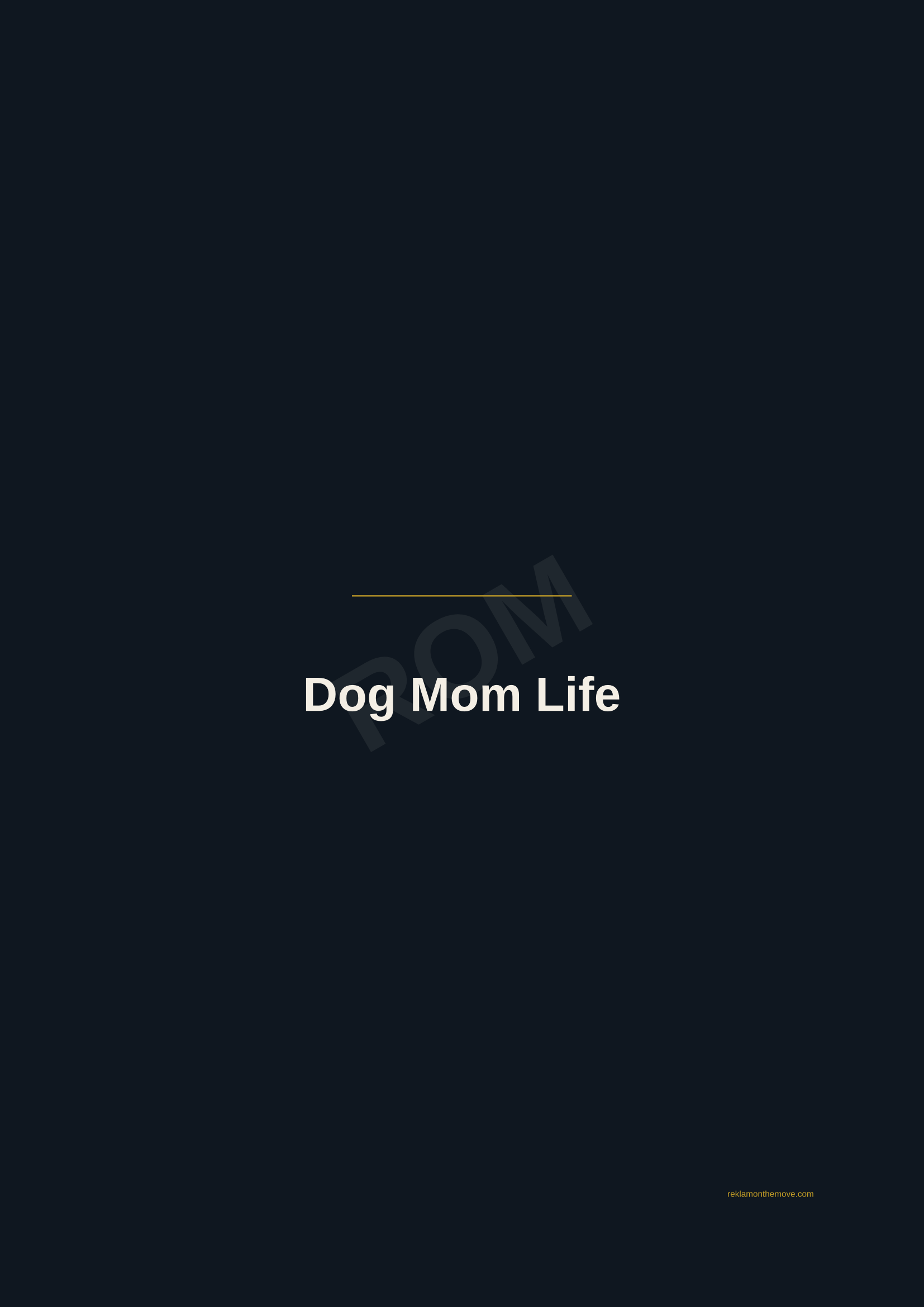 Dog Mom Life · Gece — ROM dijital ürün önizlemesi (filigranlı)