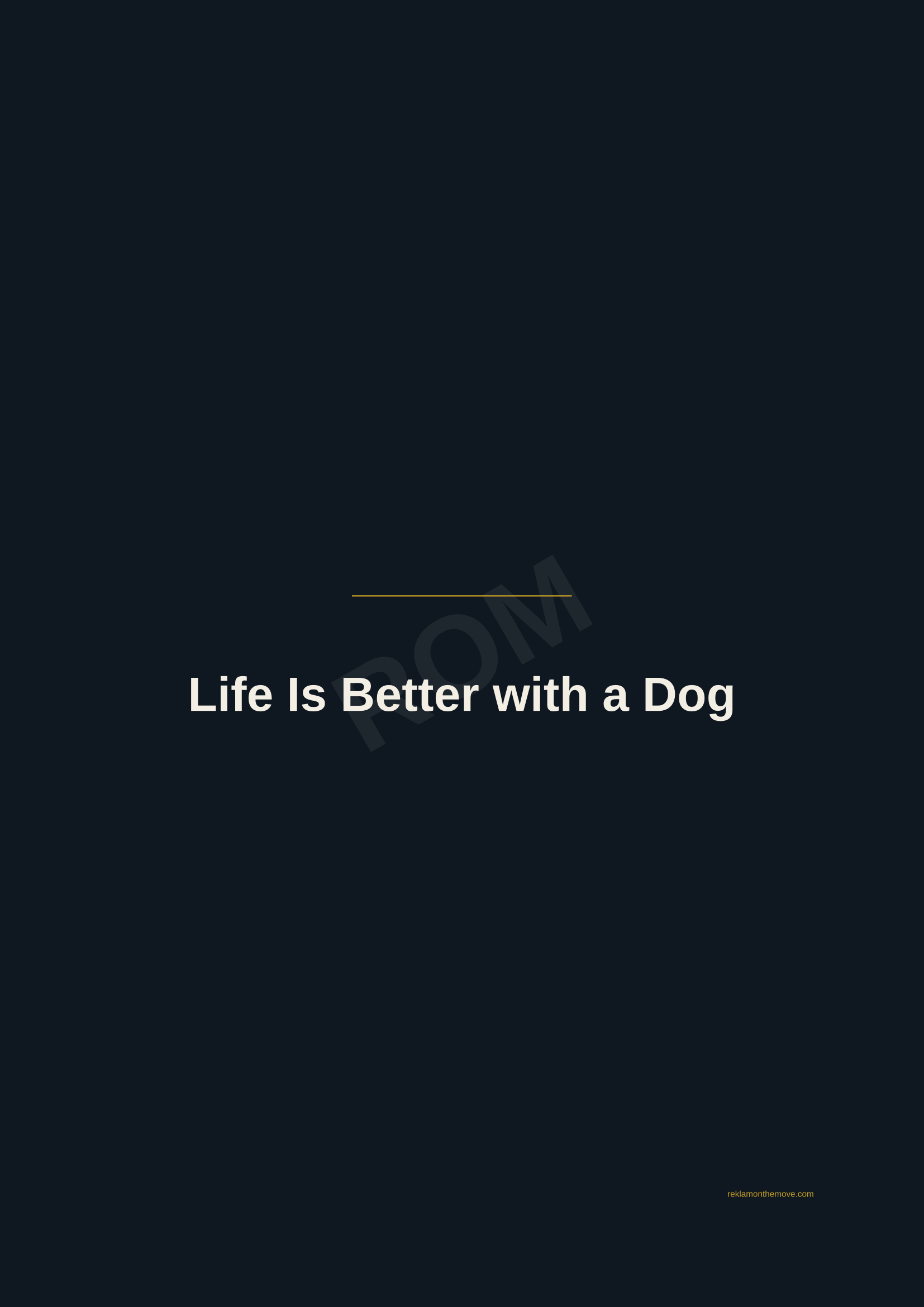 Life Is Better with a Dog · Gece — ROM dijital ürün önizlemesi (filigranlı)