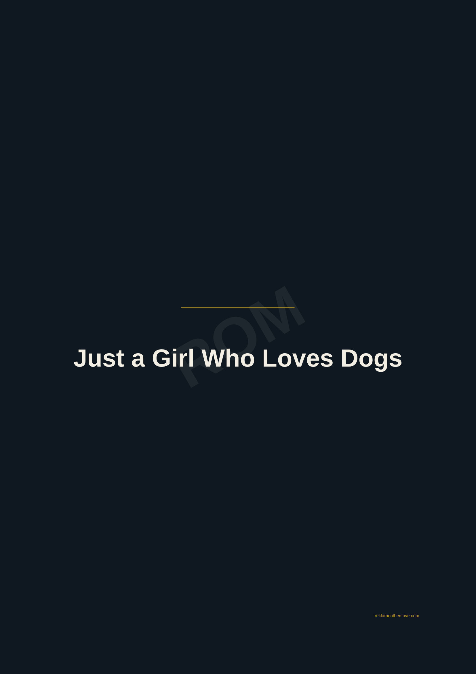 Just a Girl Who Loves Dogs · Gece — ROM dijital ürün önizlemesi (filigranlı)