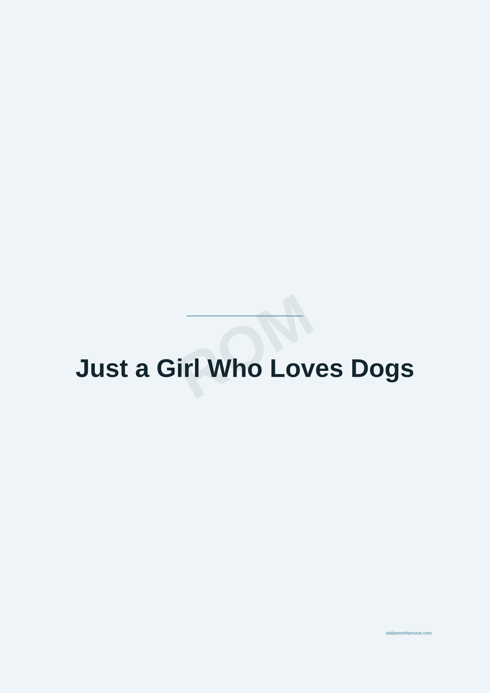 Just a Girl Who Loves Dogs · Okyanus — ROM dijital ürün önizlemesi (filigranlı)