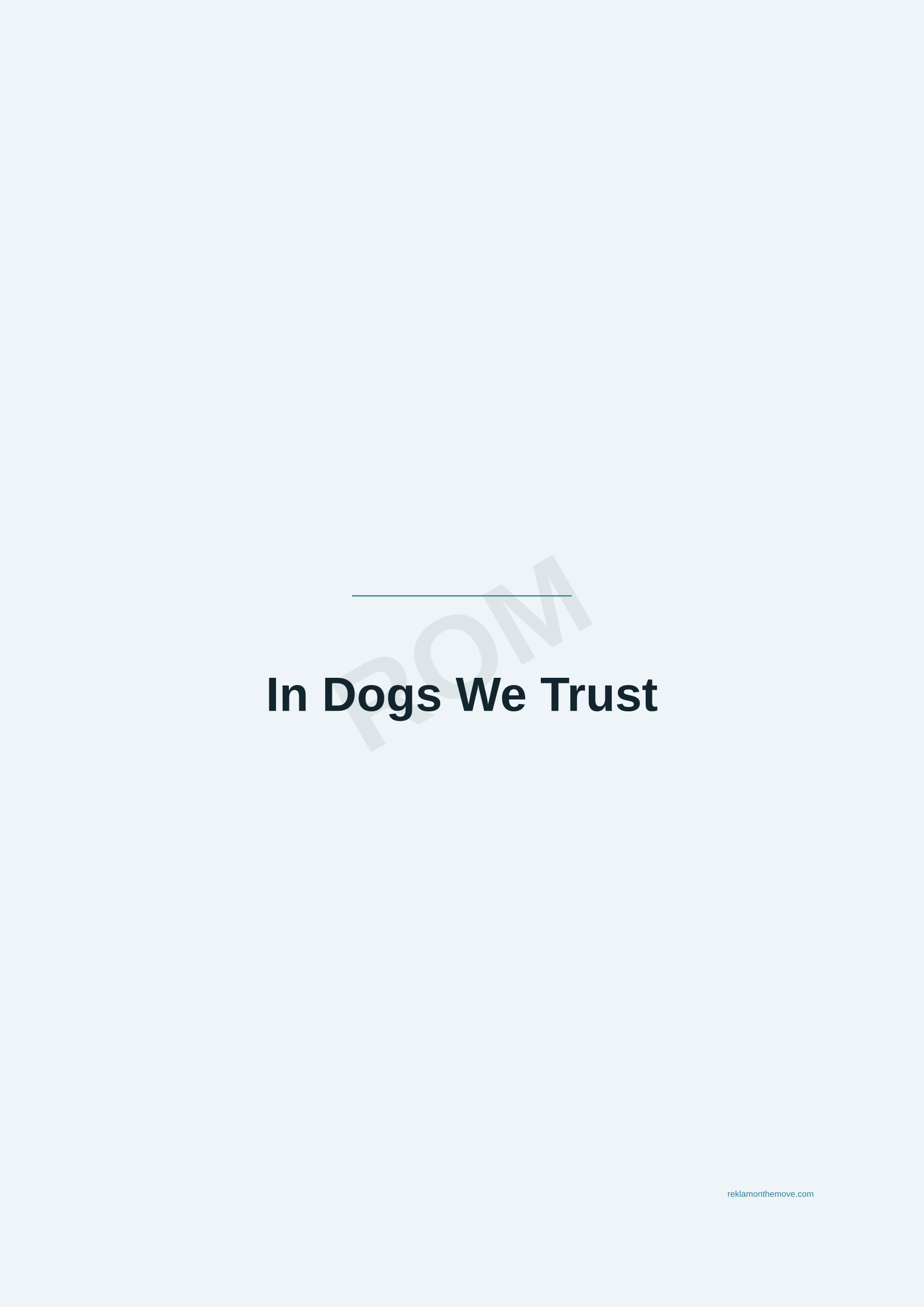 In Dogs We Trust · Okyanus — ROM dijital ürün önizlemesi (filigranlı)