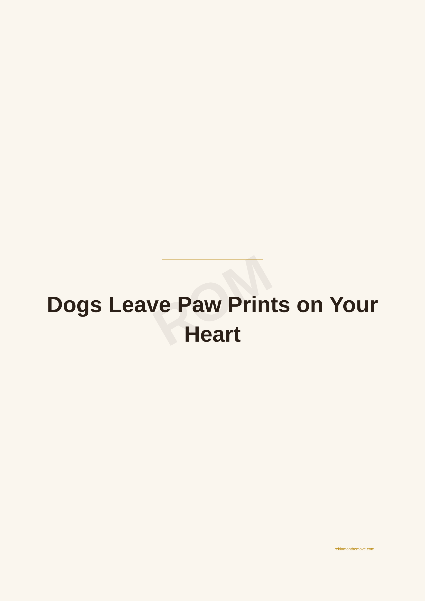 Dogs Leave Paw Prints on Your Heart · Espresso — ROM dijital ürün önizlemesi (filigranlı)