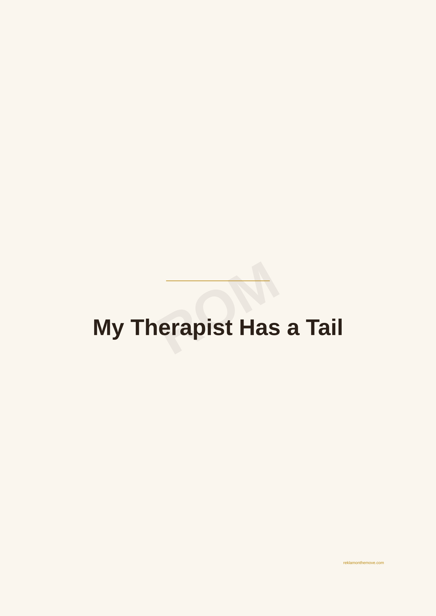 My Therapist Has a Tail · Espresso — ROM dijital ürün önizlemesi (filigranlı)