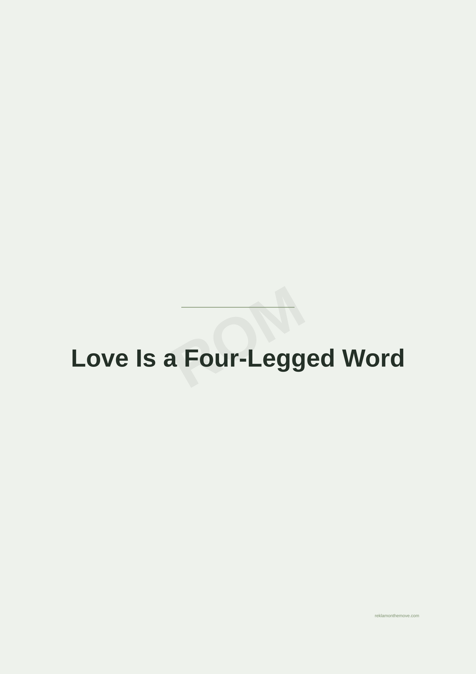 Love Is a Four-Legged Word · Adaçayı — ROM dijital ürün önizlemesi (filigranlı)