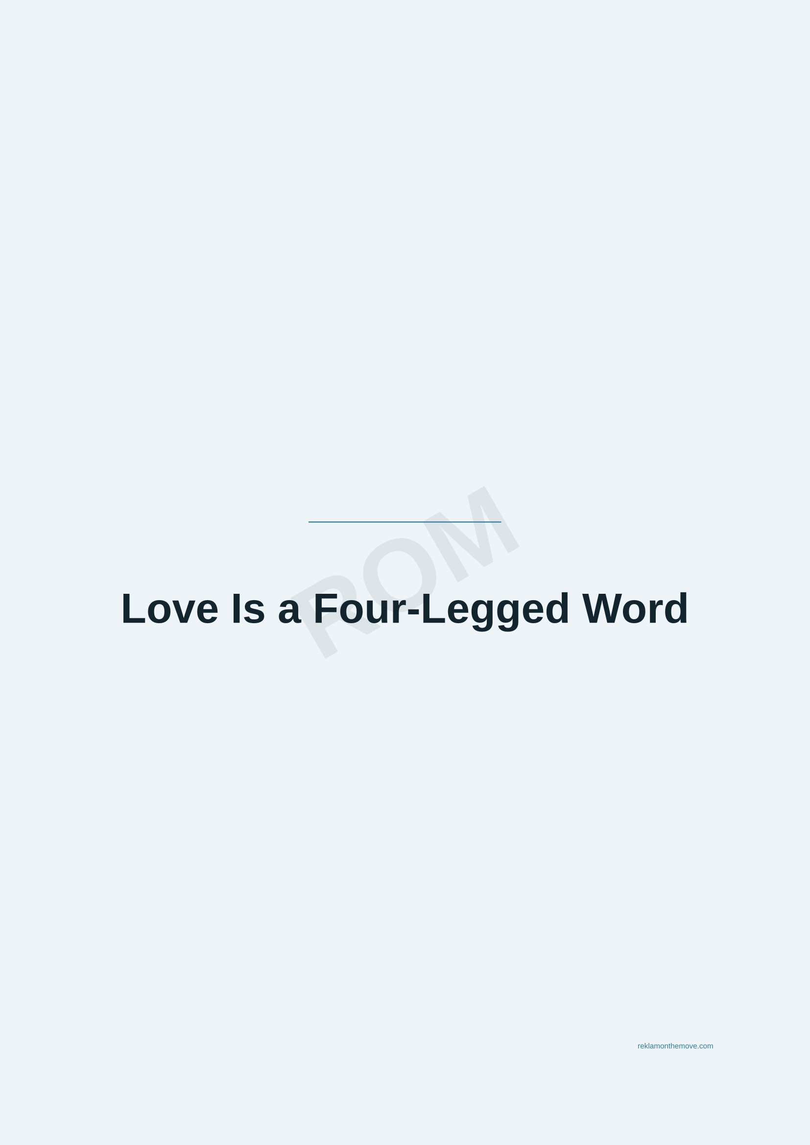 Love Is a Four-Legged Word · Okyanus — ROM dijital ürün önizlemesi (filigranlı)