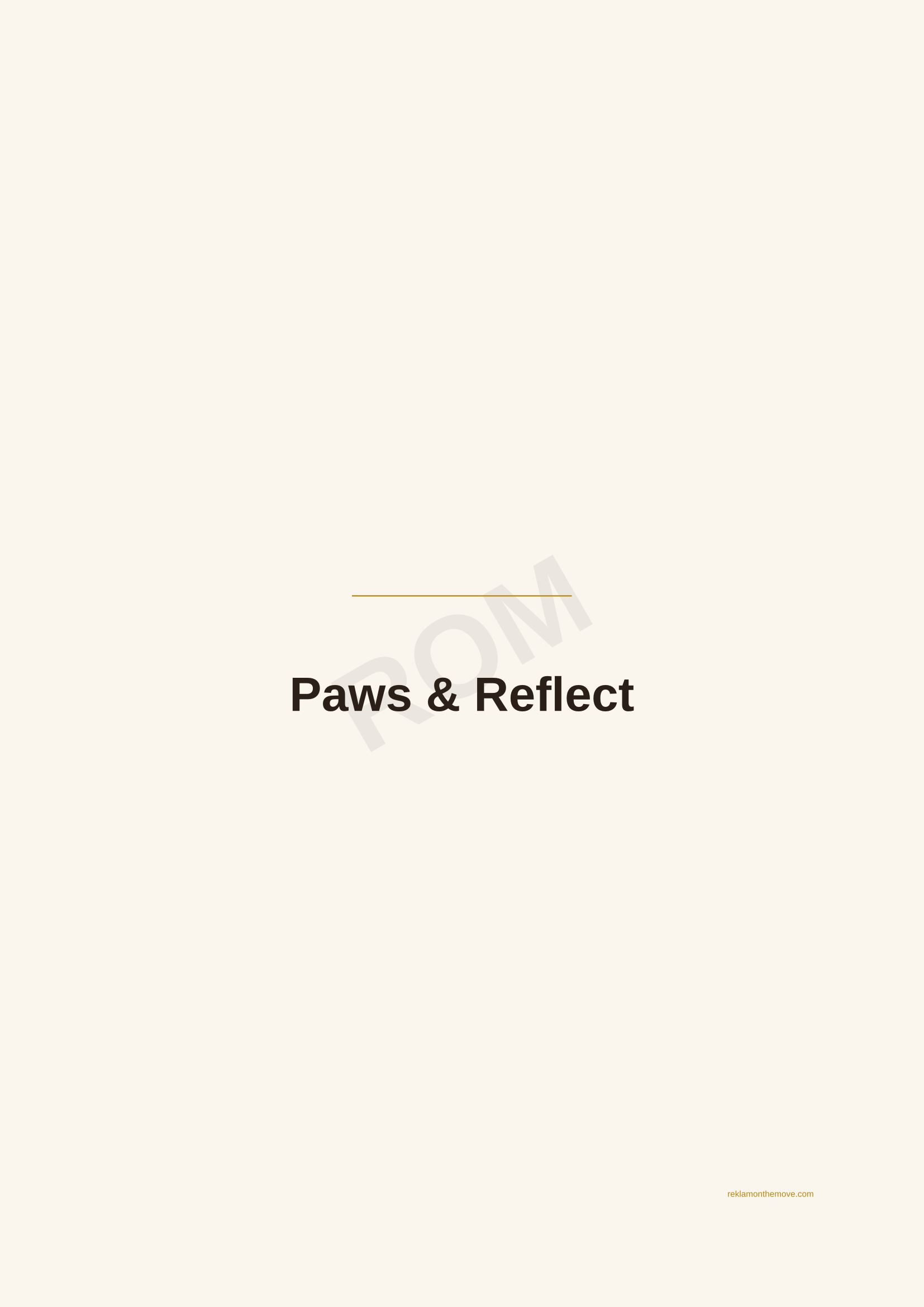 Paws & Reflect · Espresso — ROM dijital ürün önizlemesi (filigranlı)