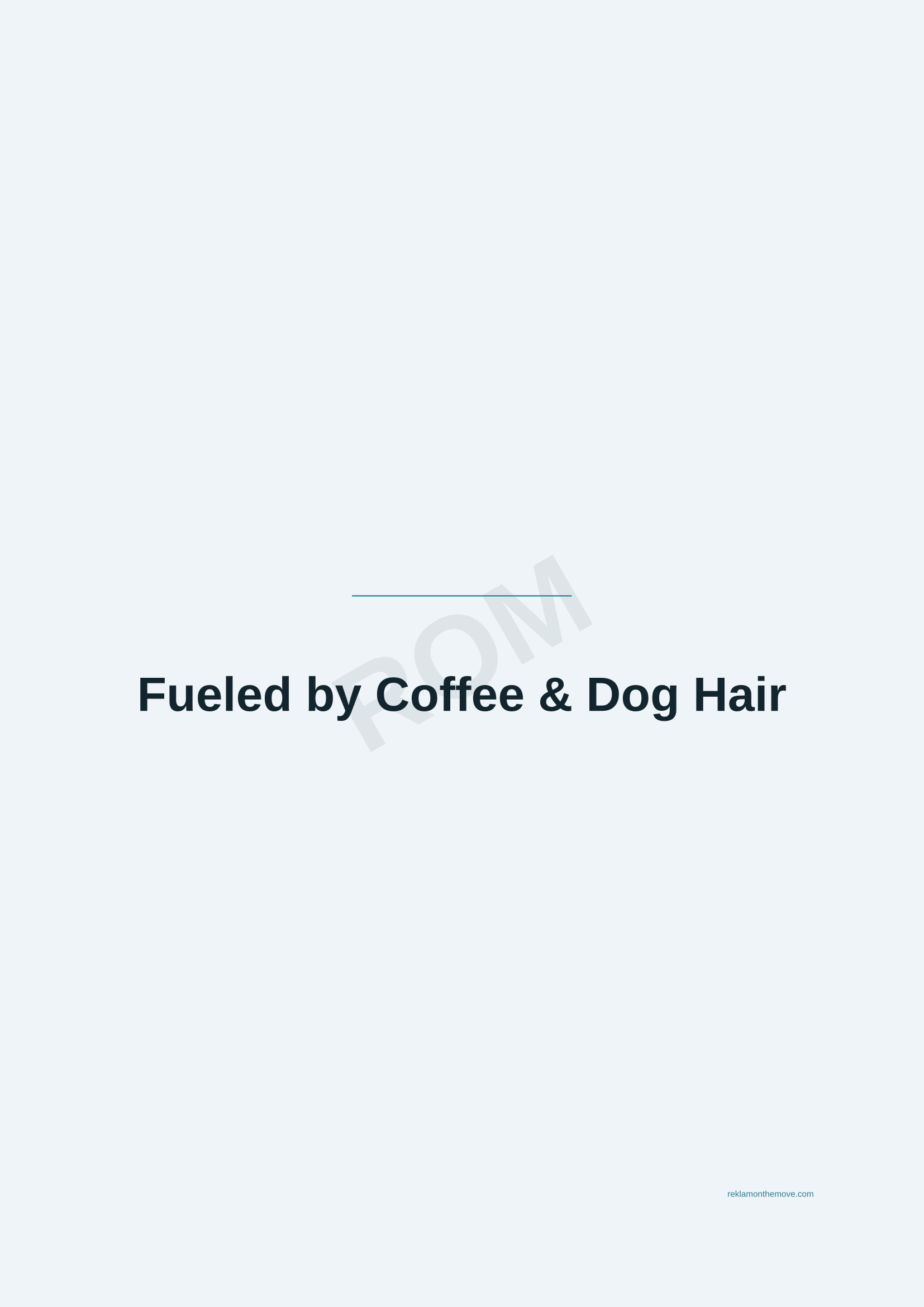 Fueled by Coffee & Dog Hair · Okyanus — ROM dijital ürün önizlemesi (filigranlı)