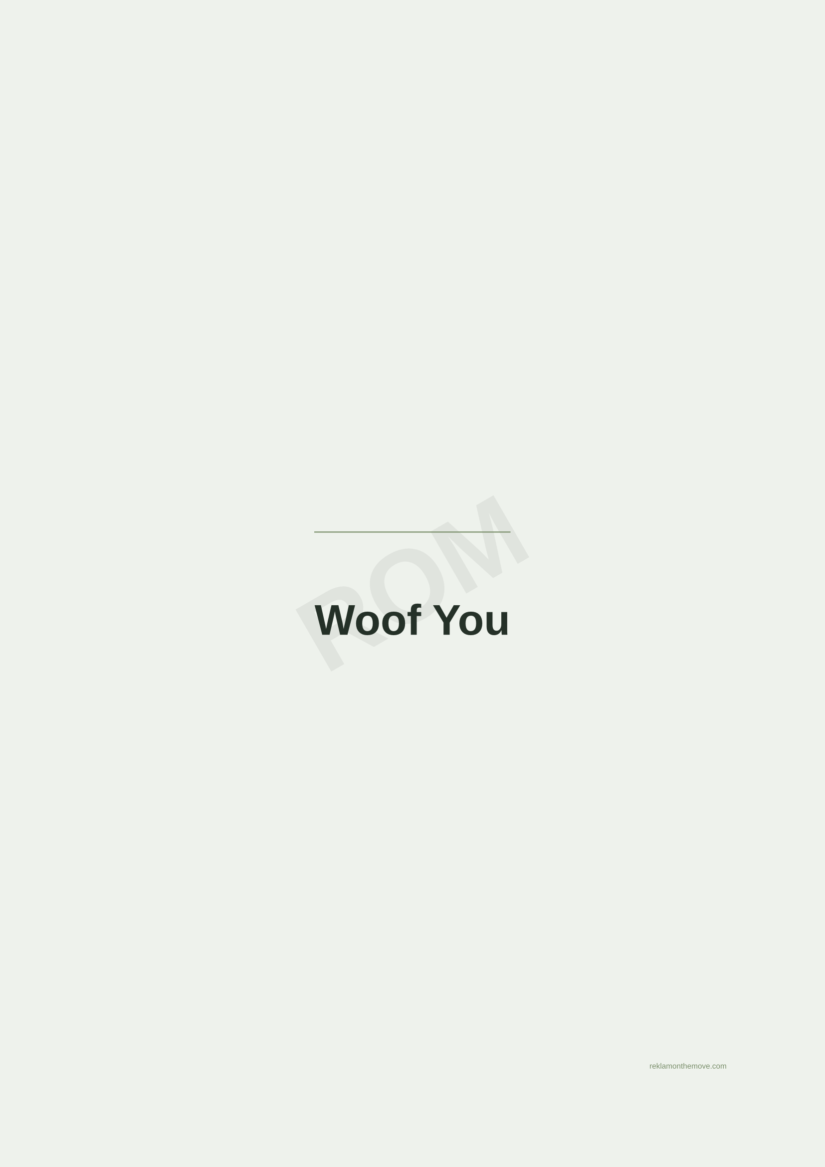 Woof You · Adaçayı — ROM dijital ürün önizlemesi (filigranlı)
