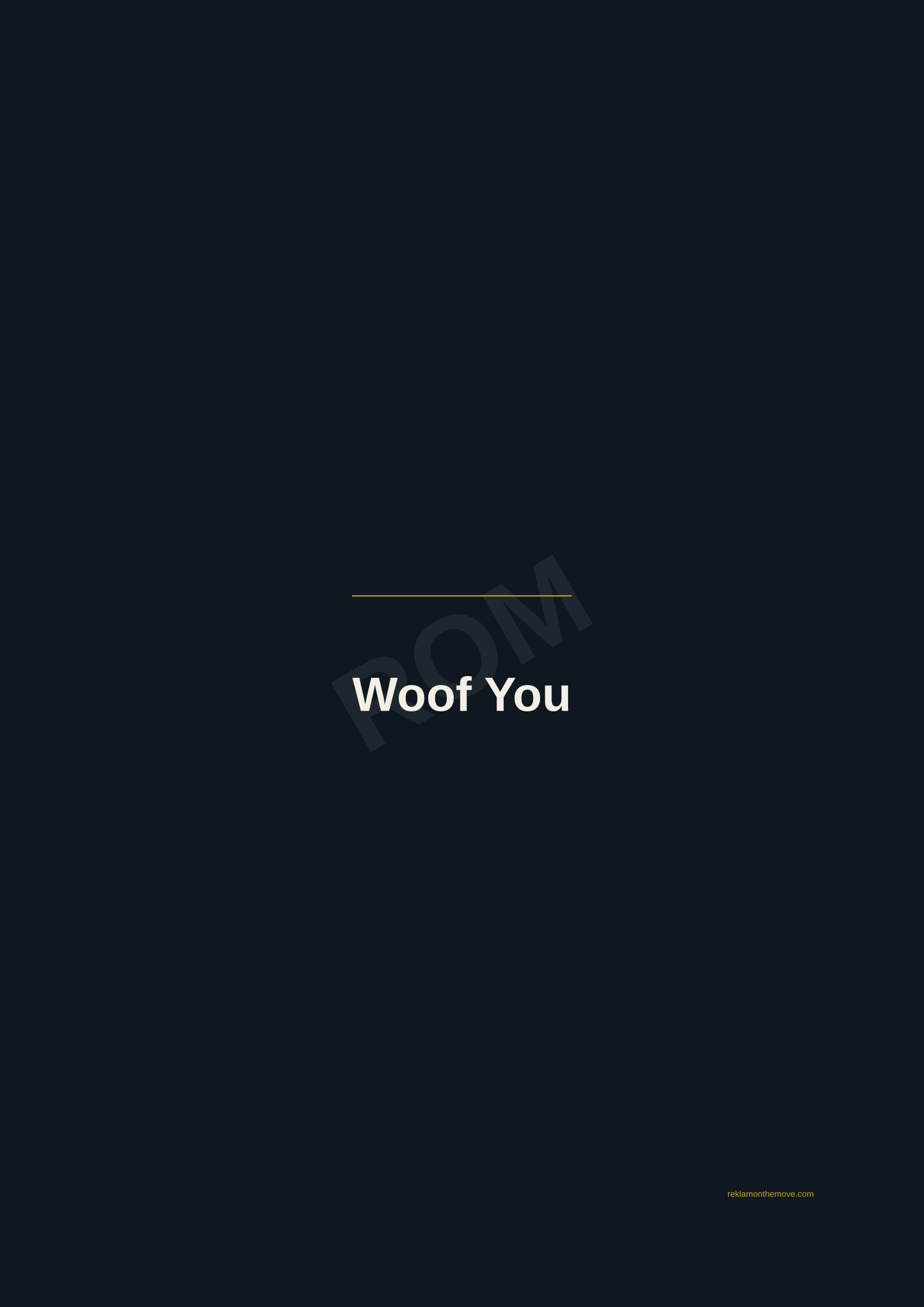 Woof You · Gece — ROM dijital ürün önizlemesi (filigranlı)
