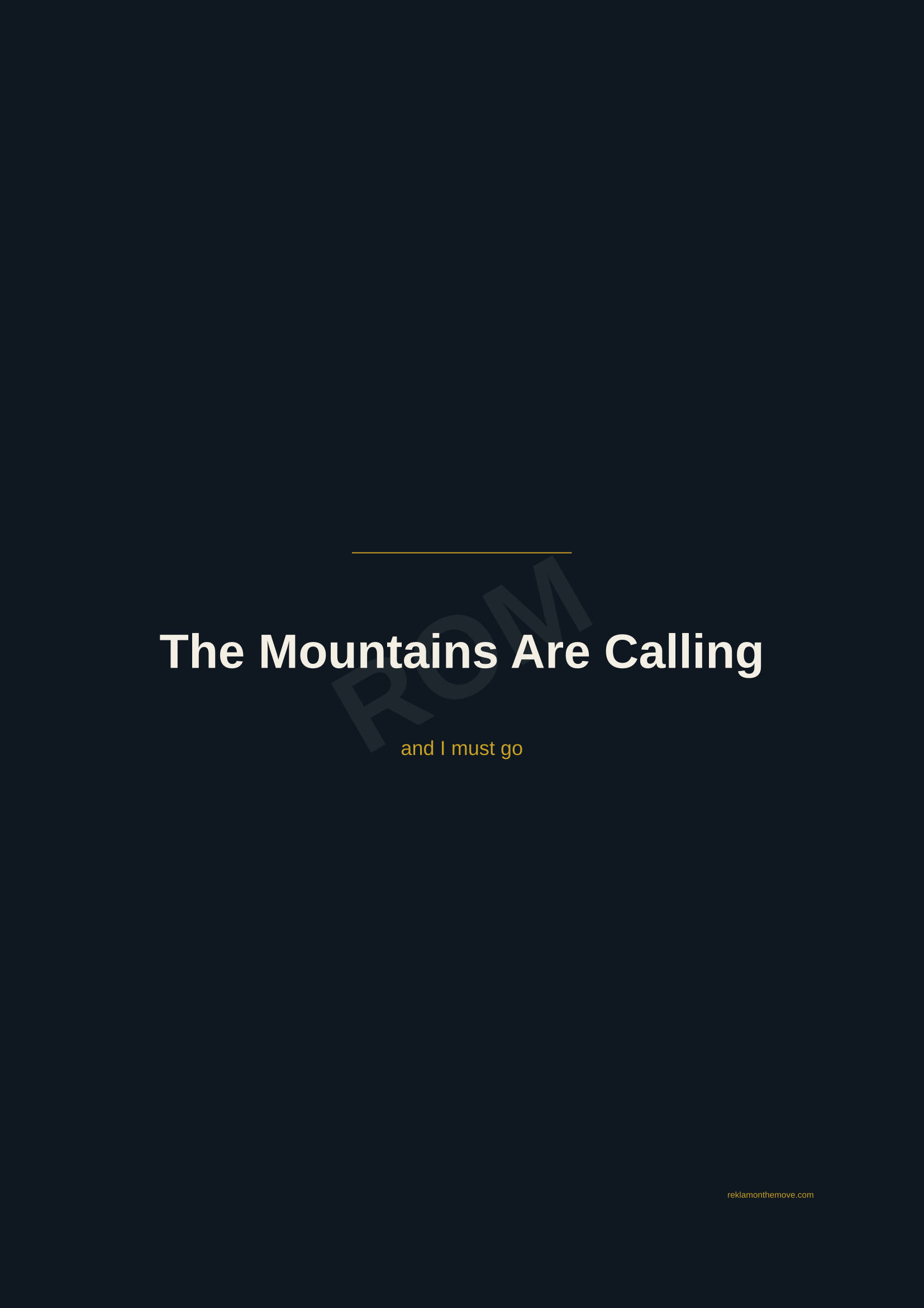 The Mountains Are Calling · Gece — ROM dijital ürün önizlemesi (filigranlı)