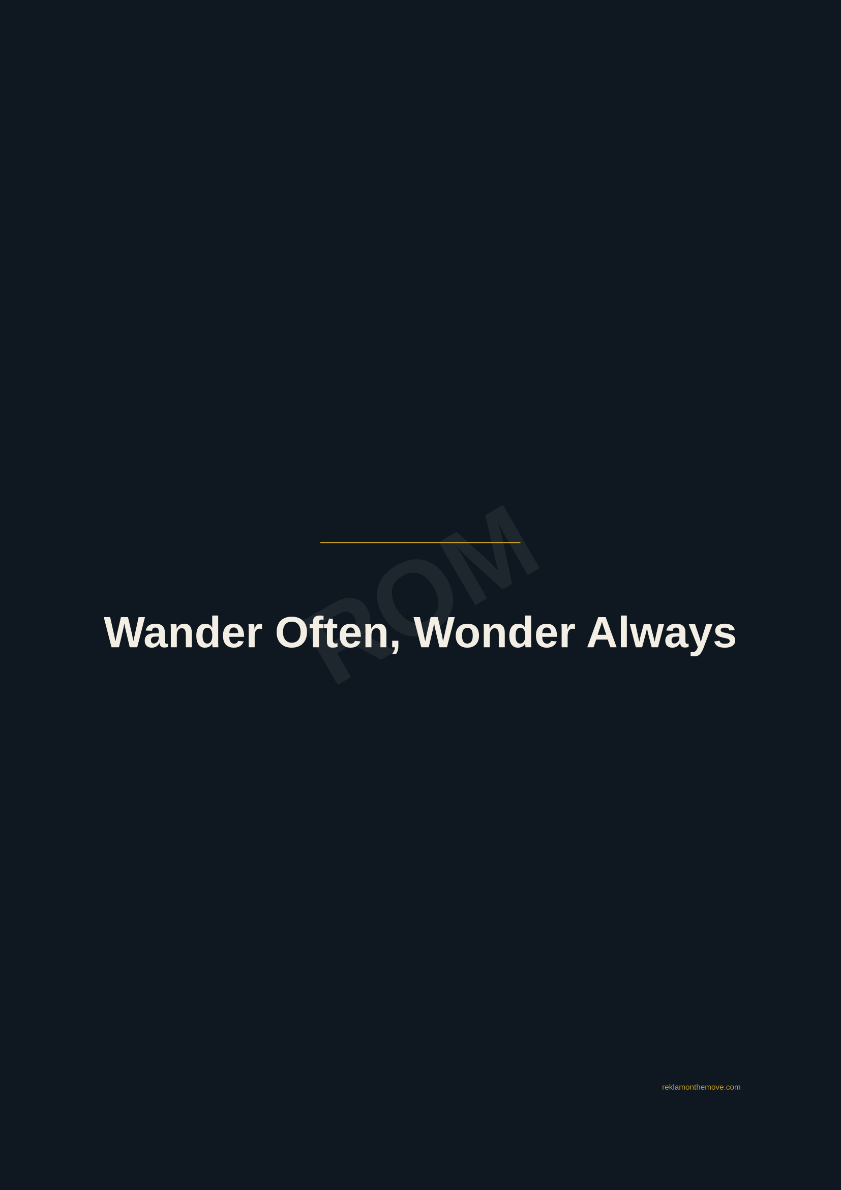 Wander Often, Wonder Always · Gece — ROM dijital ürün önizlemesi (filigranlı)