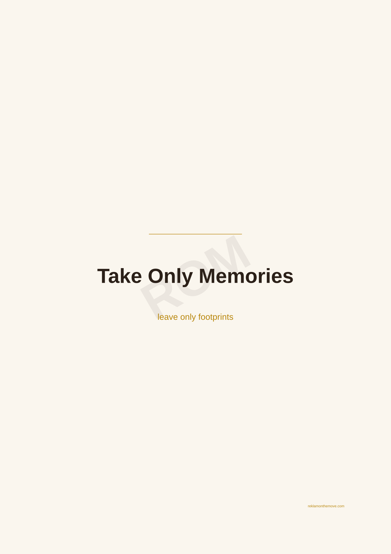 Take Only Memories · Espresso — ROM dijital ürün önizlemesi (filigranlı)