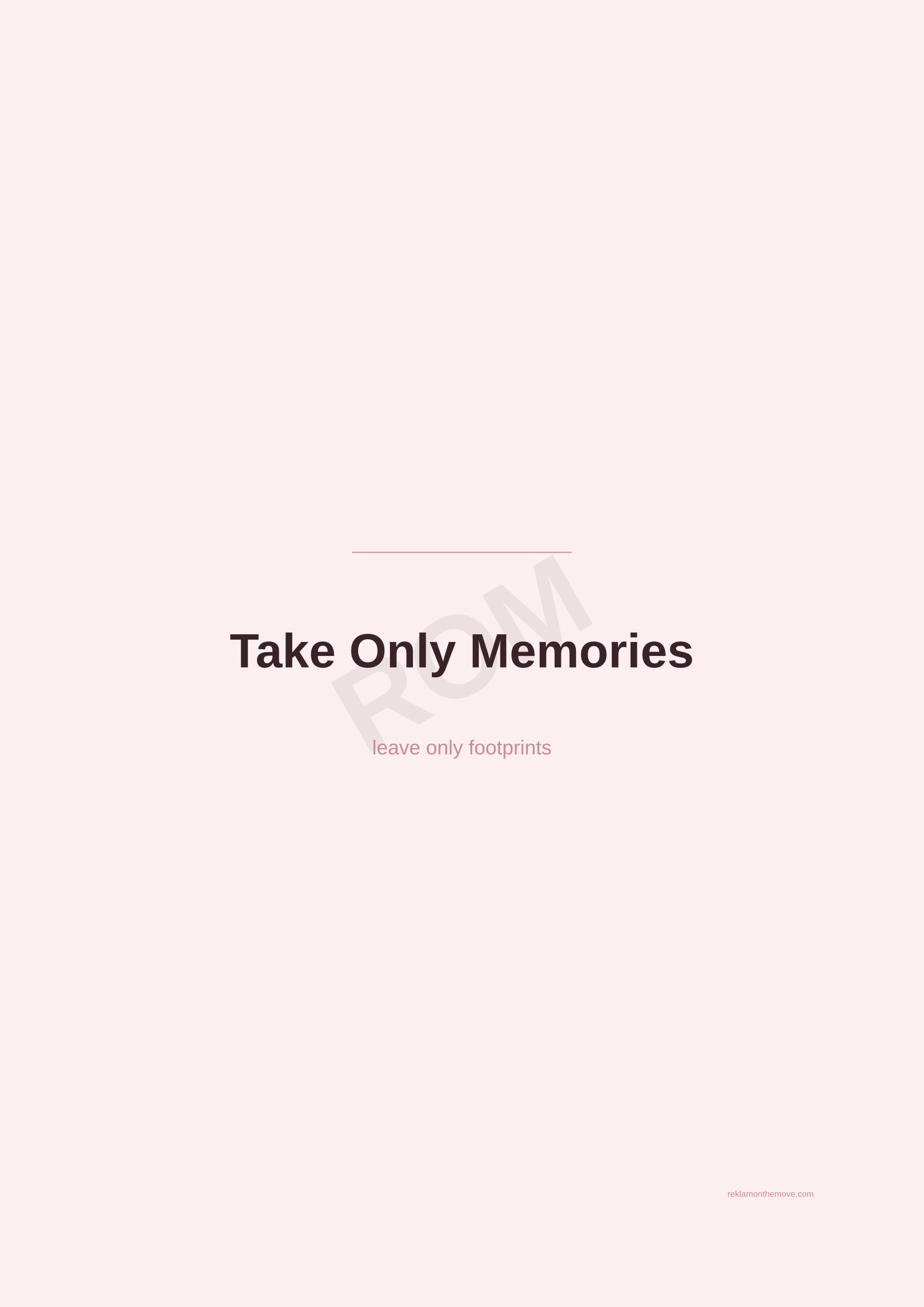 Take Only Memories · Gül — ROM dijital ürün önizlemesi (filigranlı)