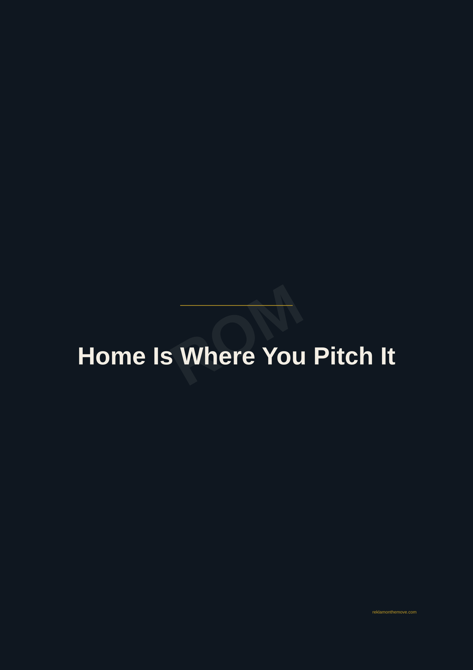 Home Is Where You Pitch It · Gece — ROM dijital ürün önizlemesi (filigranlı)